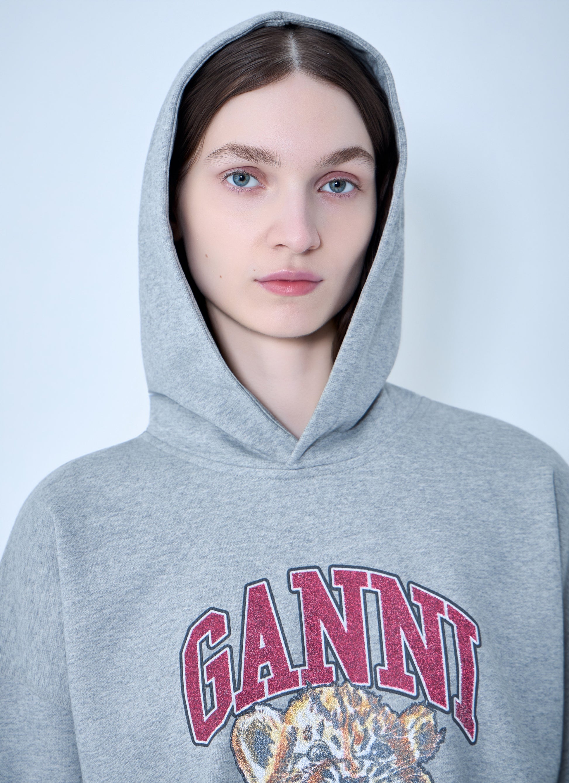 Ganni Women Isoli Beaded Baby Tiger Print Sweatshirt GANNI