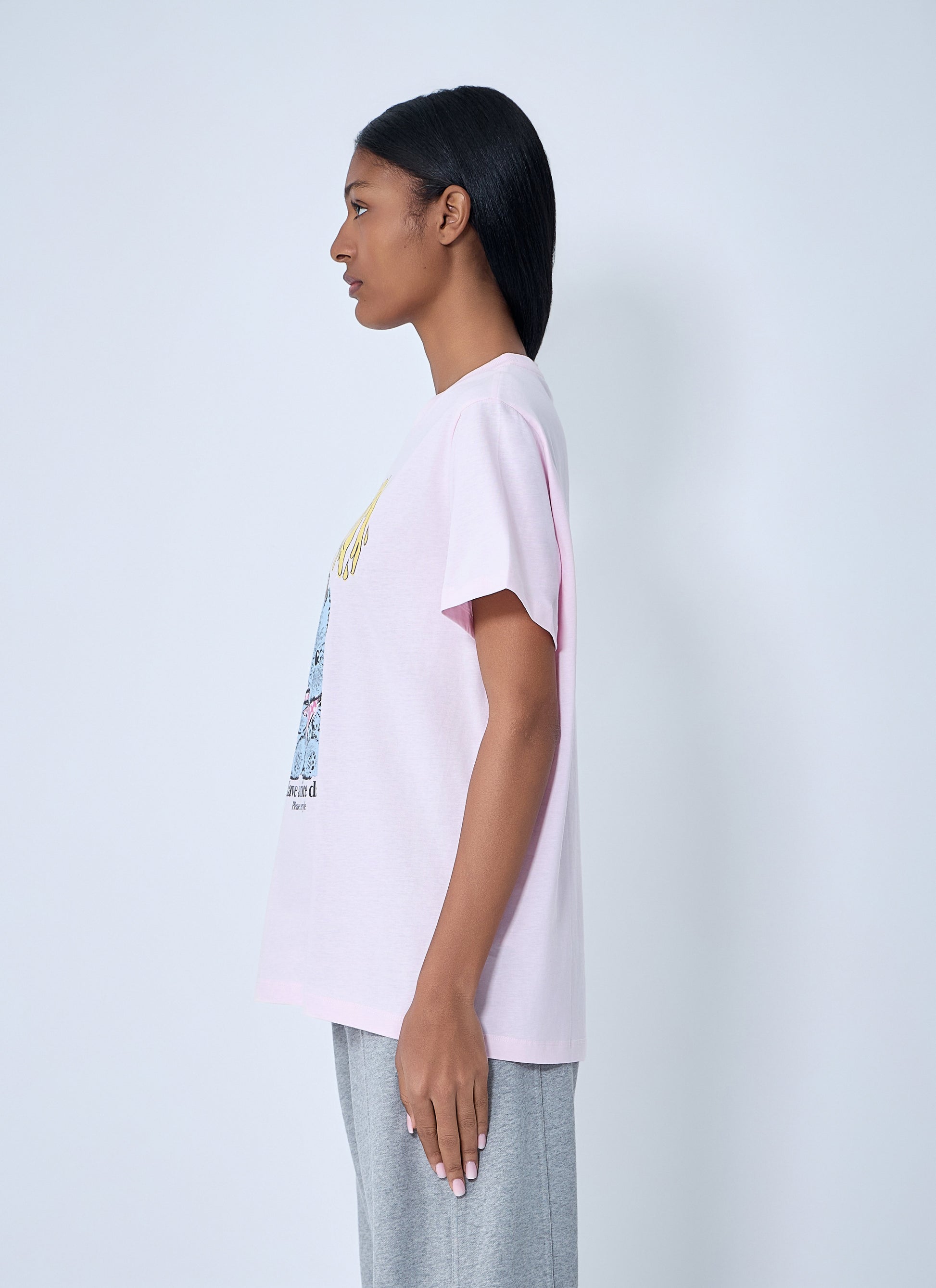 Ganni Women Logo Motif T-Shirt GANNI