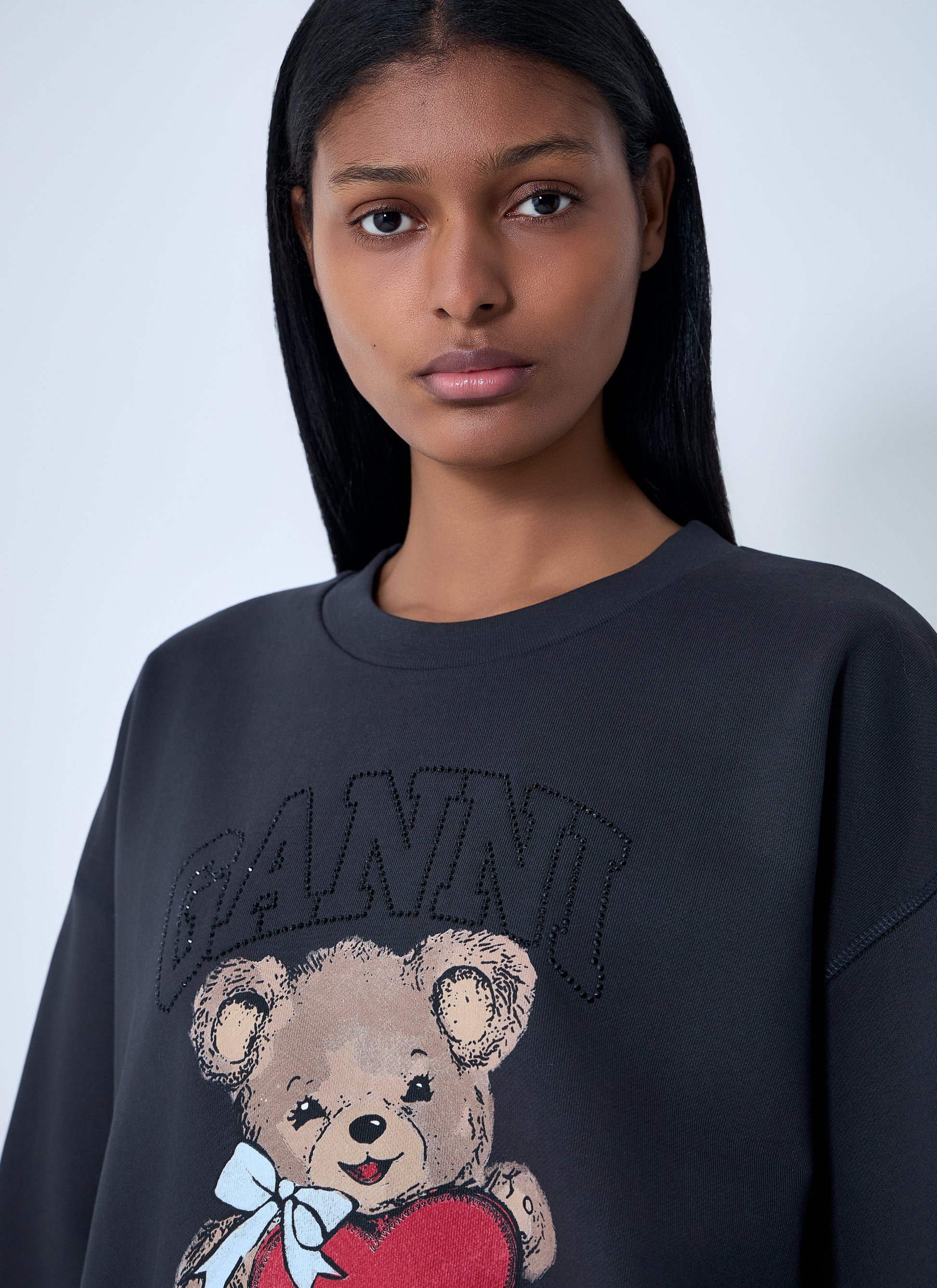 Ganni Women Logo Motif Sweatshirt GANNI
