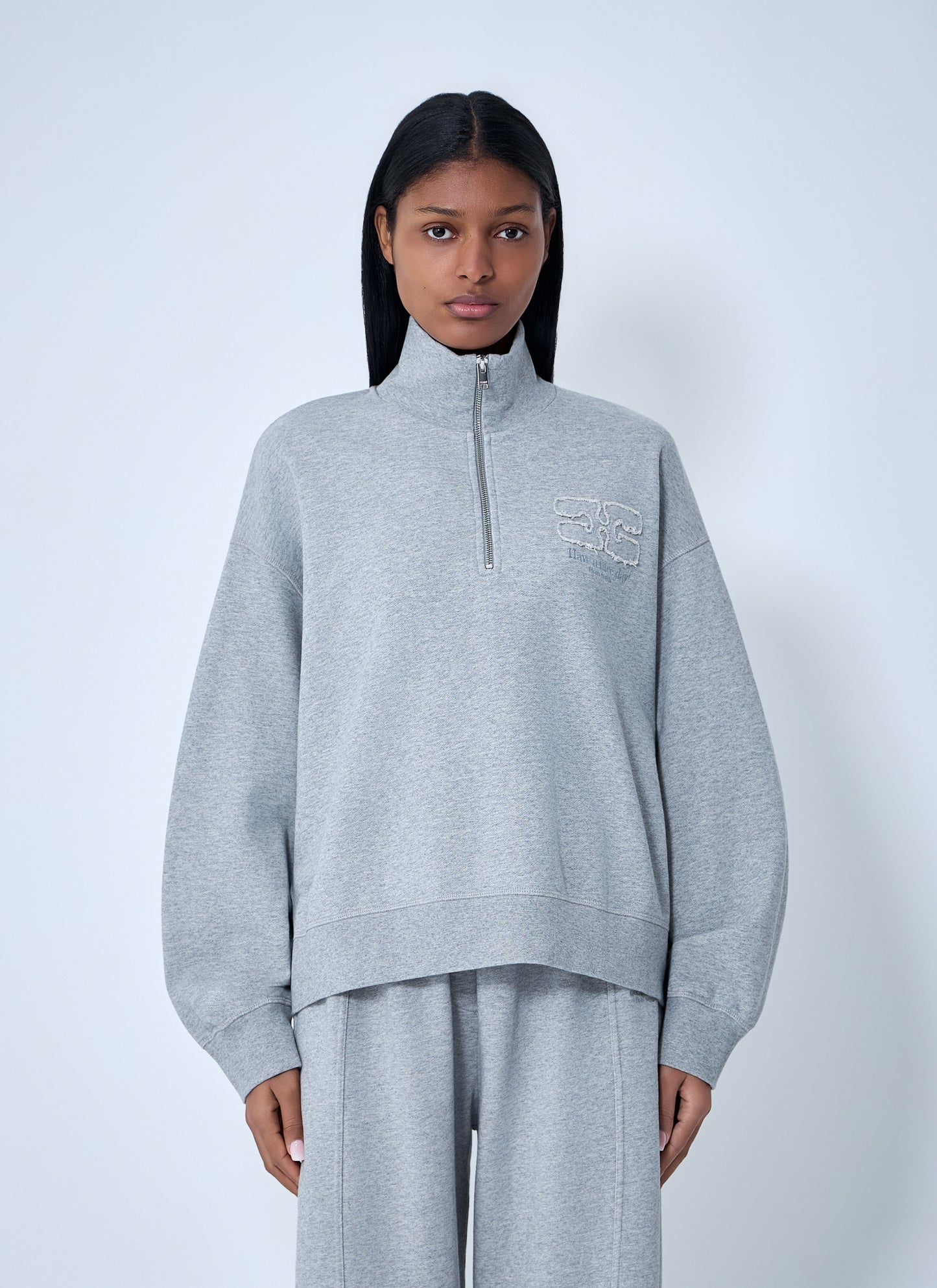 Ganni Women Half-Zip Sweatshirt GANNI