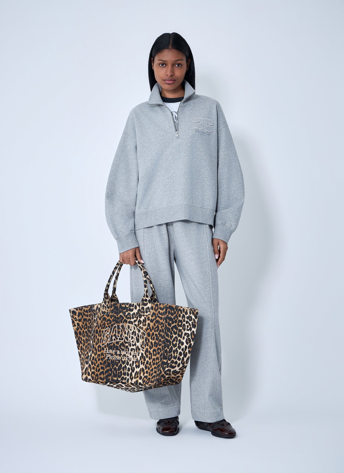 Ganni Women Half-Zip Sweatshirt GANNI