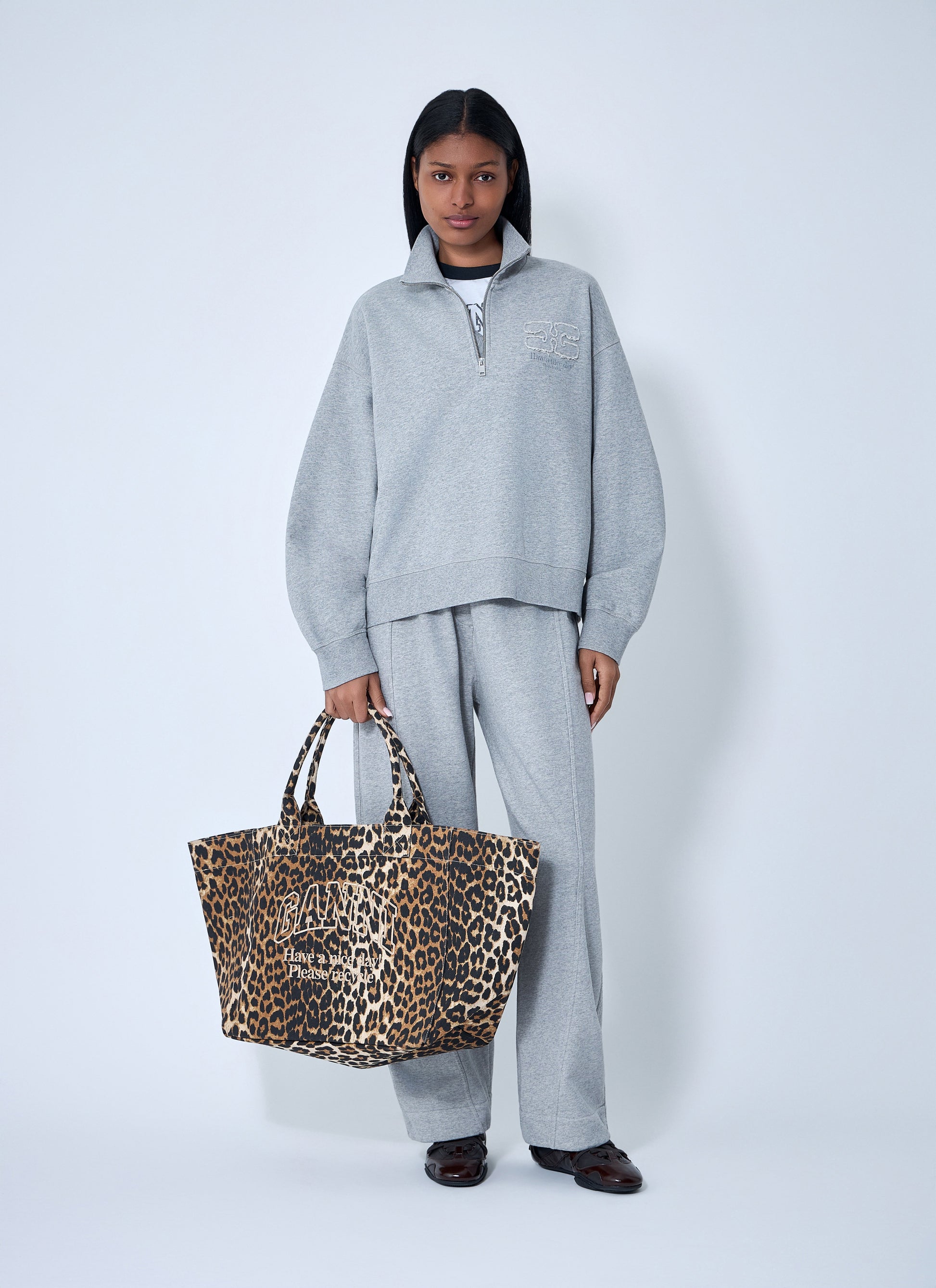 Ganni Women Half-Zip Sweatshirt GANNI
