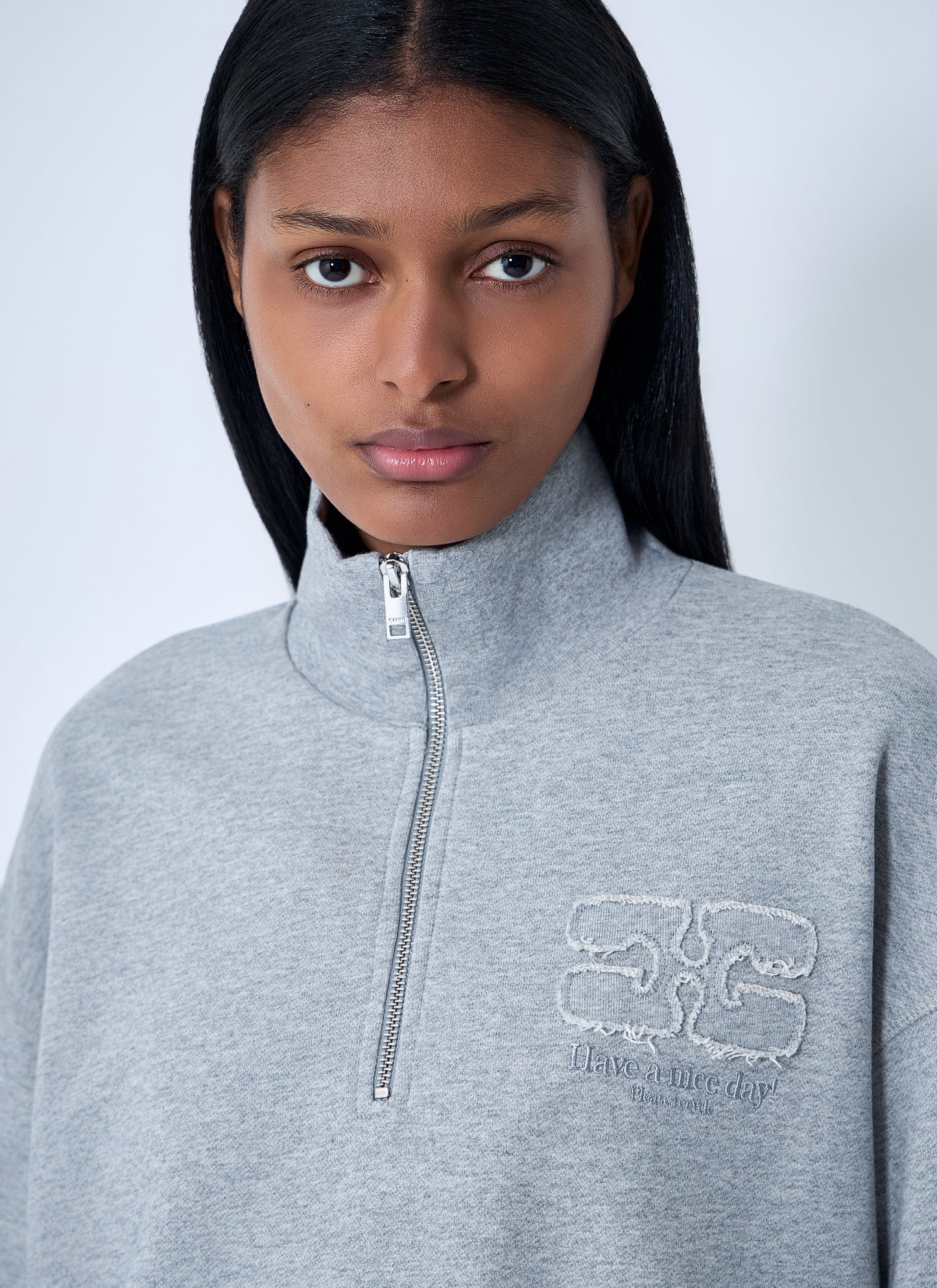 Ganni Women Half-Zip Sweatshirt GANNI
