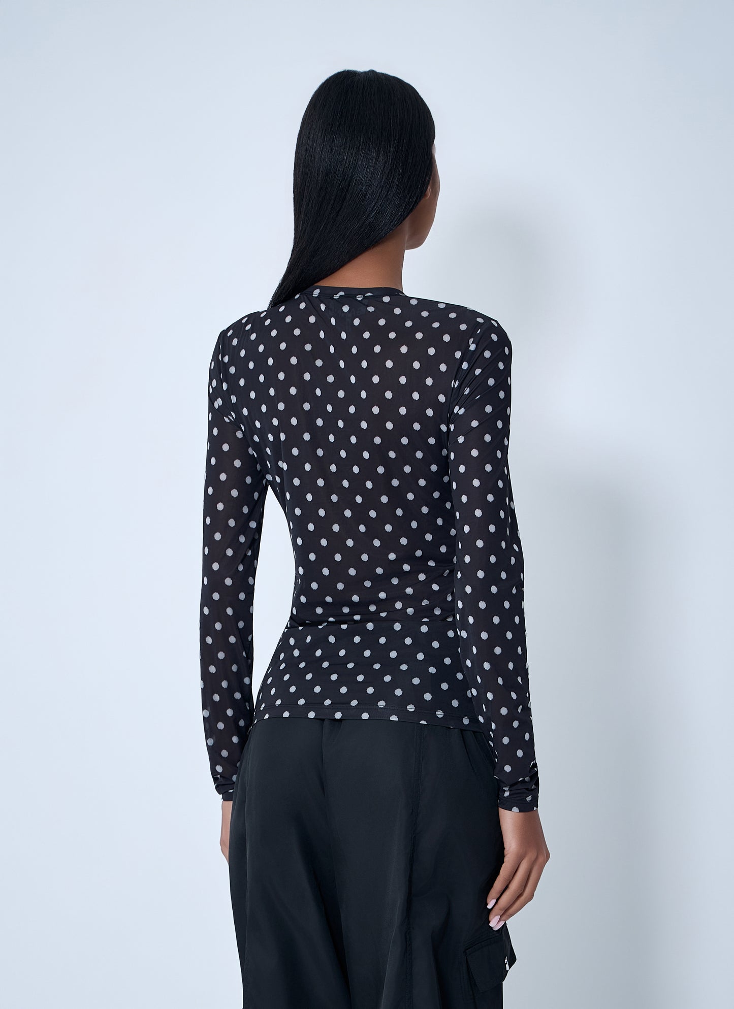 Ganni Women Printed Sheer Top GANNI