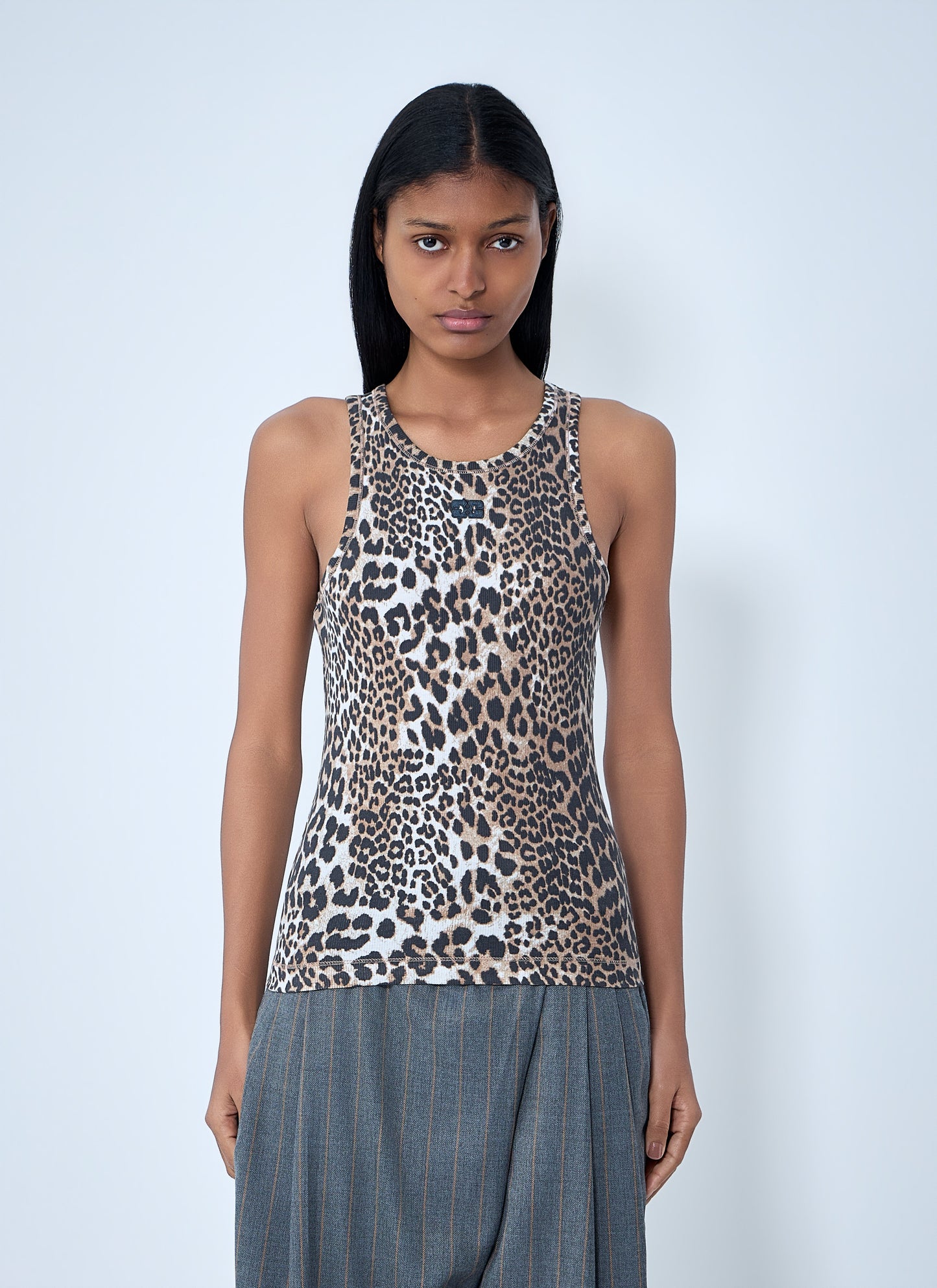 Ganni Women Rib Tank Top GANNI