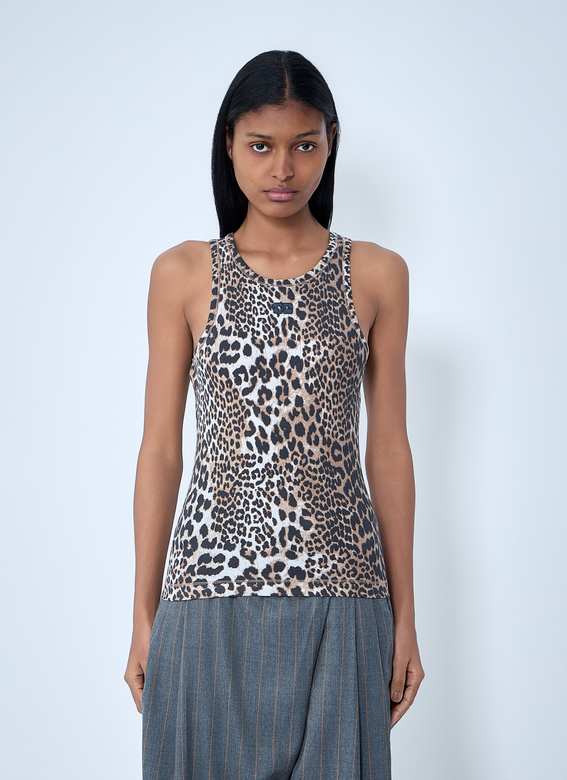 Ganni Women Rib Tank Top GANNI