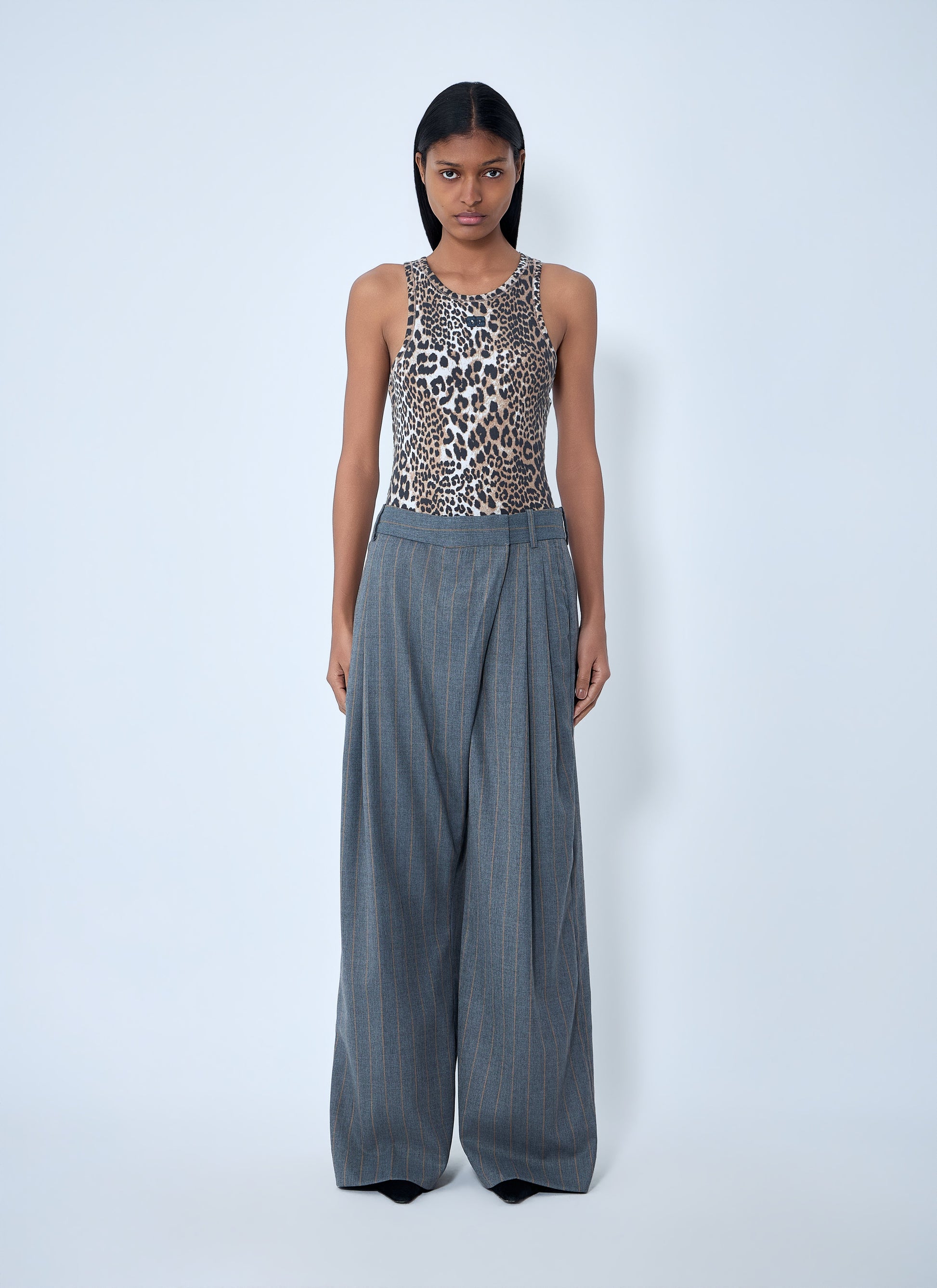 Ganni Women Rib Tank Top GANNI