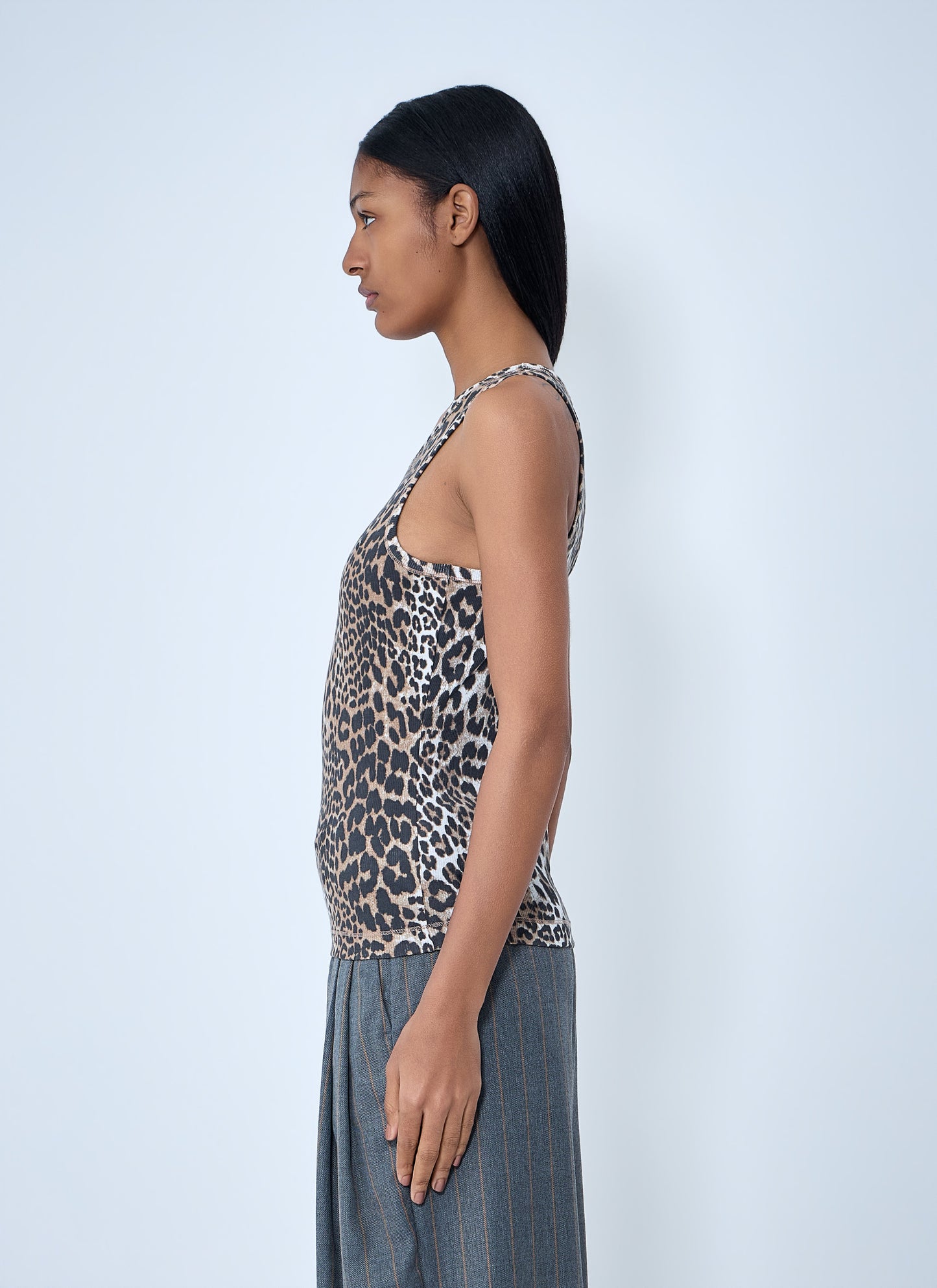 Ganni Women Rib Tank Top GANNI