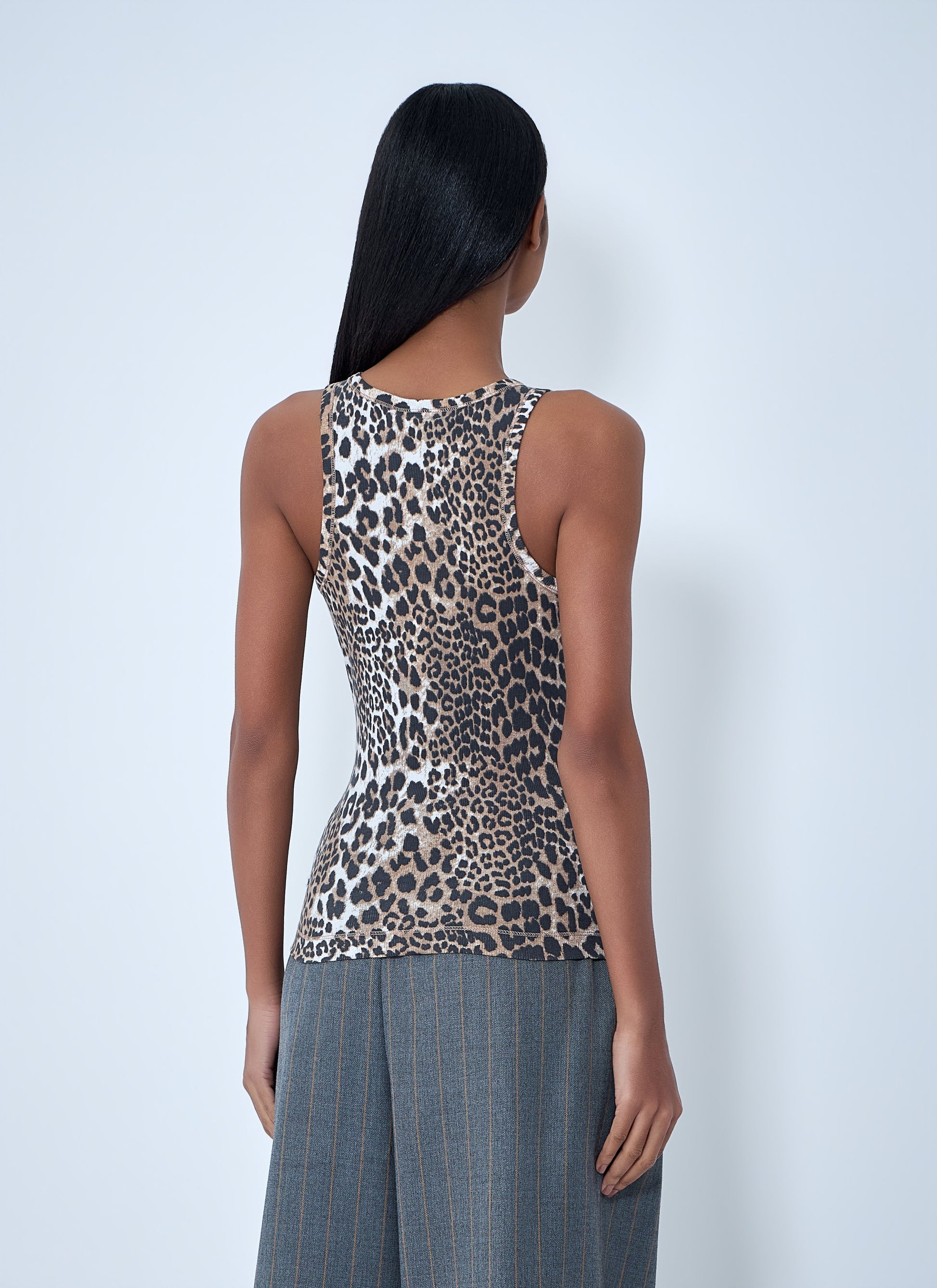 Ganni Women Rib Tank Top GANNI
