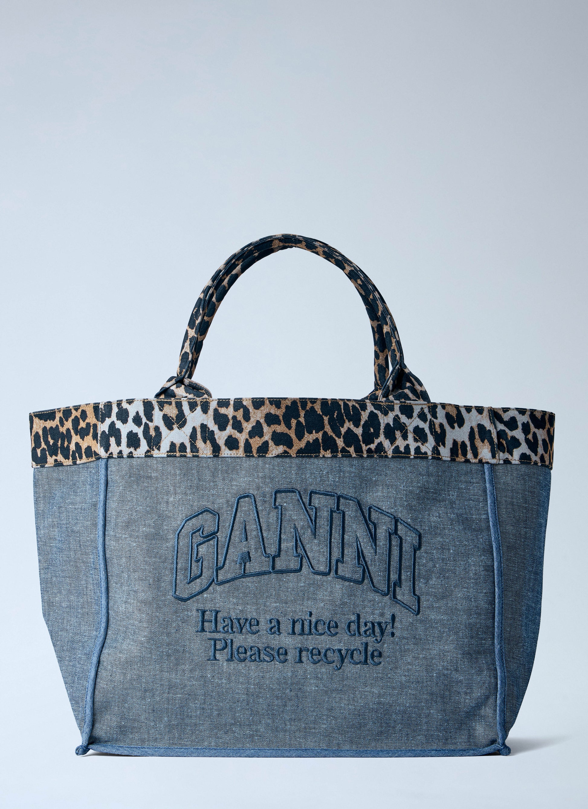 Ganni Women Medium Trapeze Reversible Shopper Bag GANNI