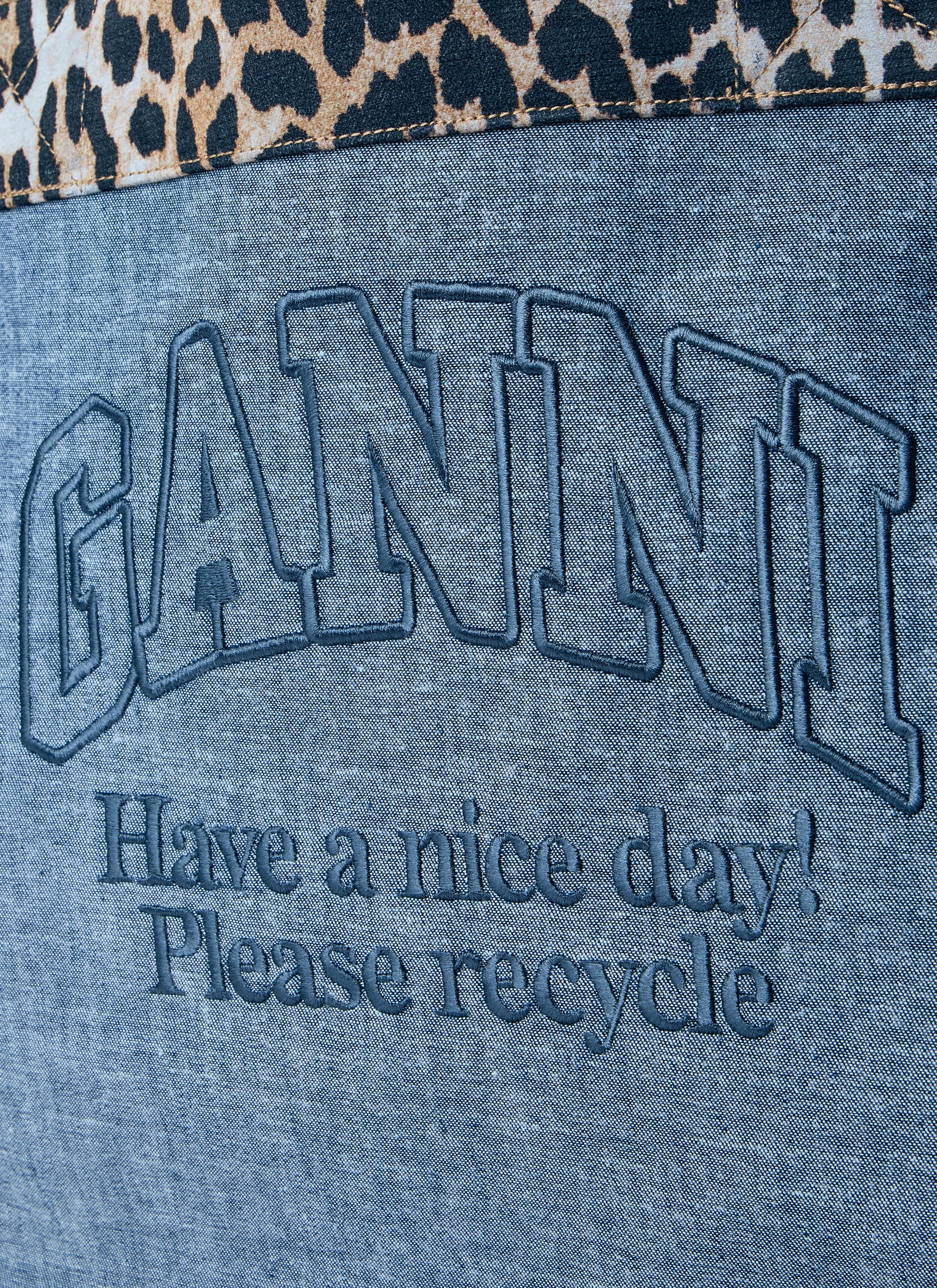 Ganni Women Medium Trapeze Reversible Shopper Bag GANNI