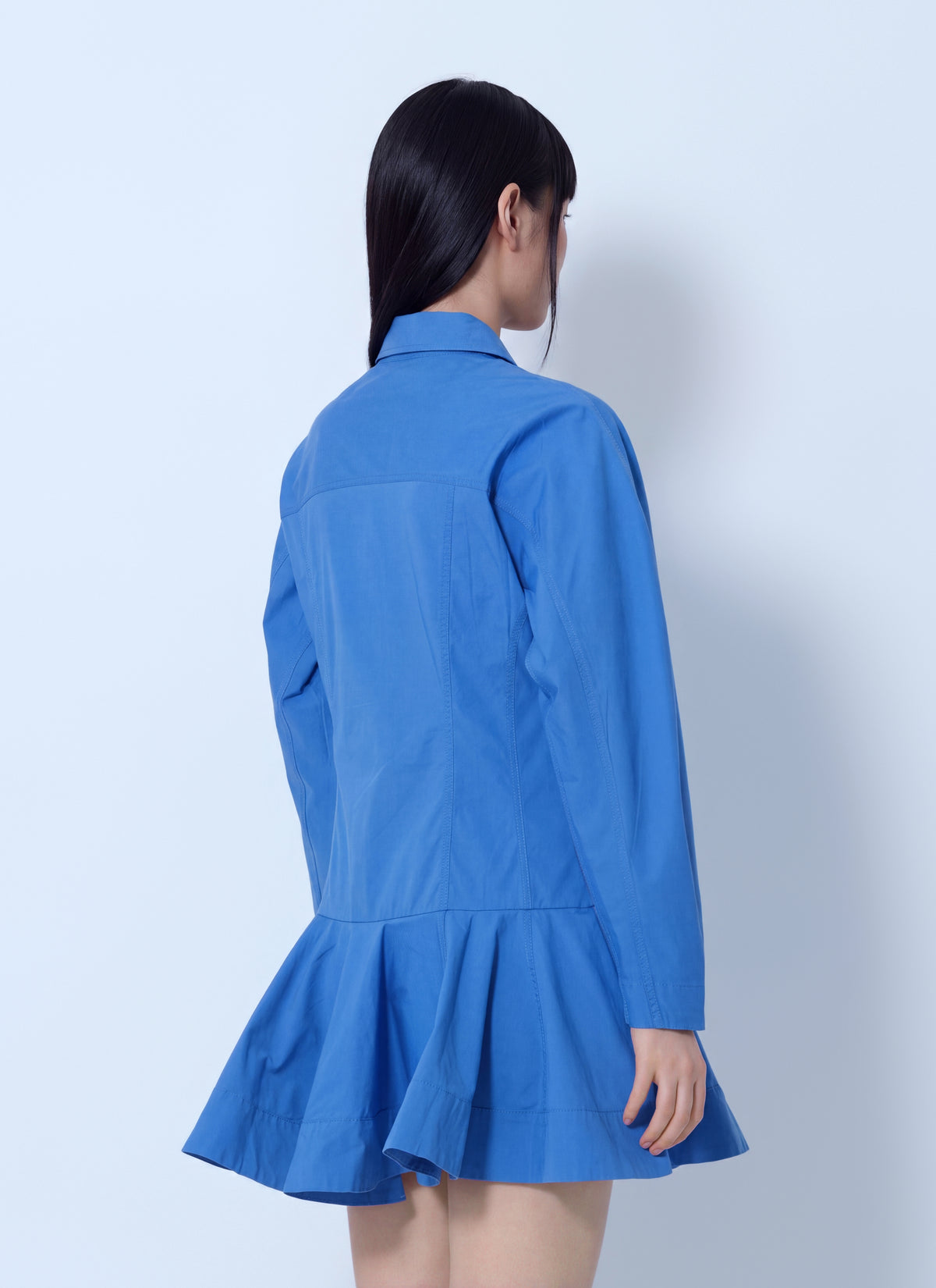 Ganni Women Stretch Cotton Mini Shirt Dress GANNI