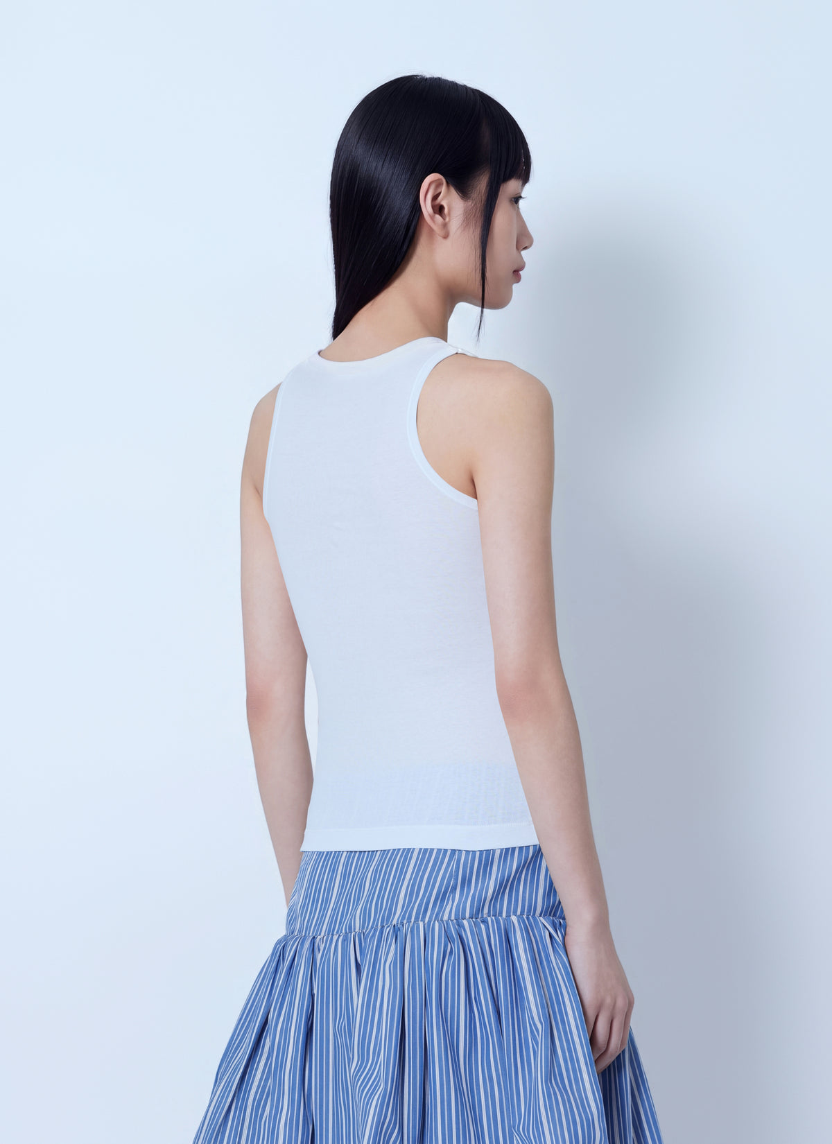 Ganni Women Compact Rib Jersey Tank Top GANNI