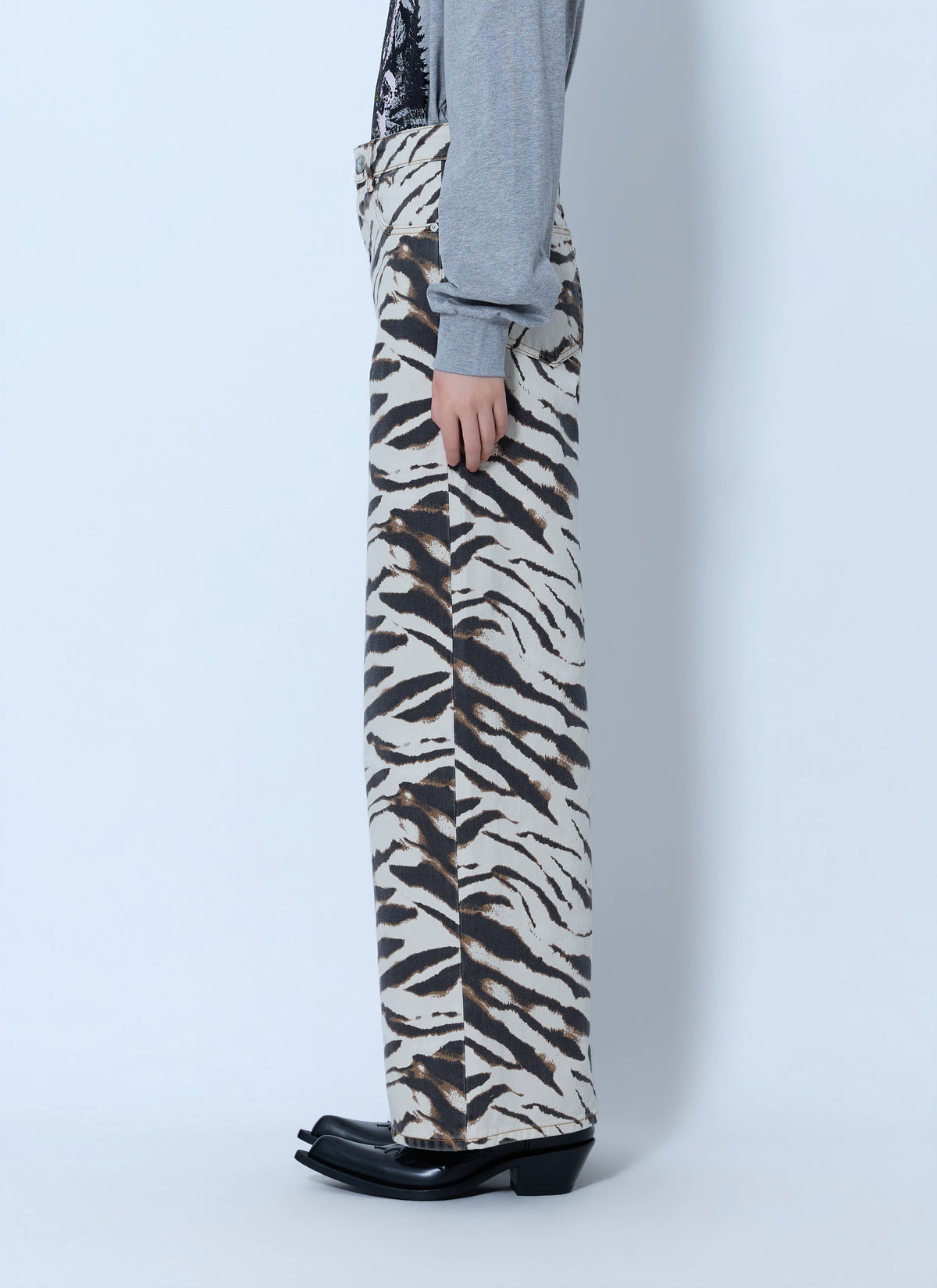 Ganni Women Print Denim Lari Jeans GANNI