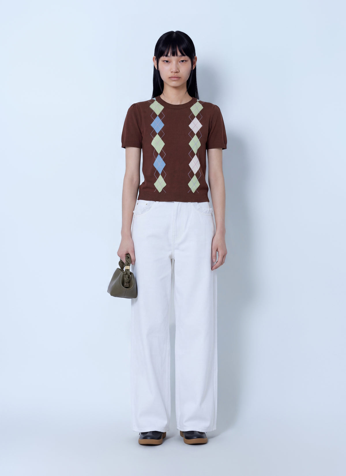 Ganni Women White Denim Lari Jeans GANNI