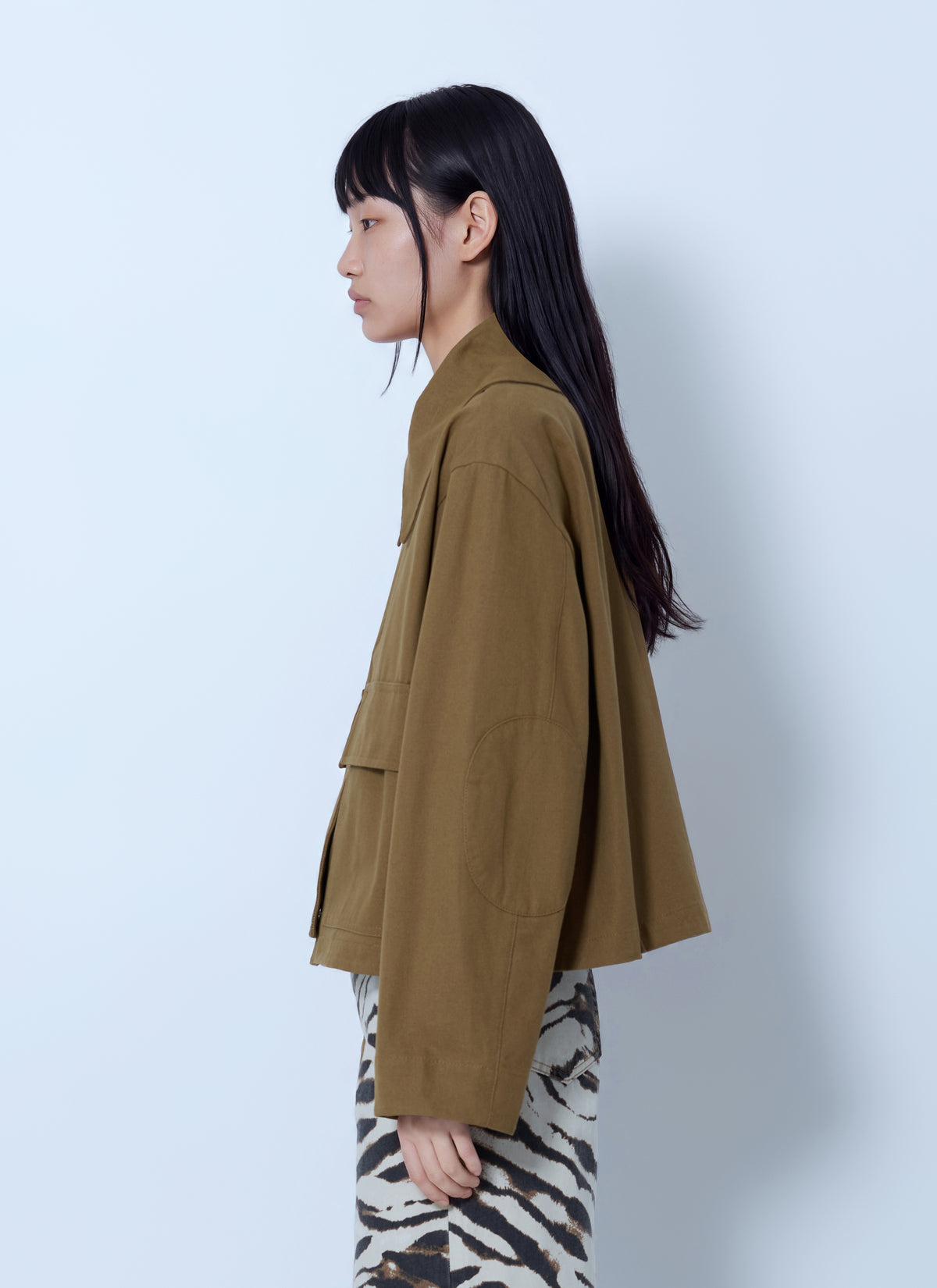 Ganni Women Workwear Canvas Short Barn Jacket GANNI