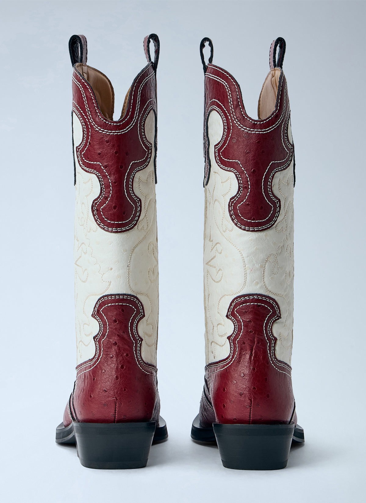 Ganni Women Mid Shaft Embroidered Western Boots GANNI