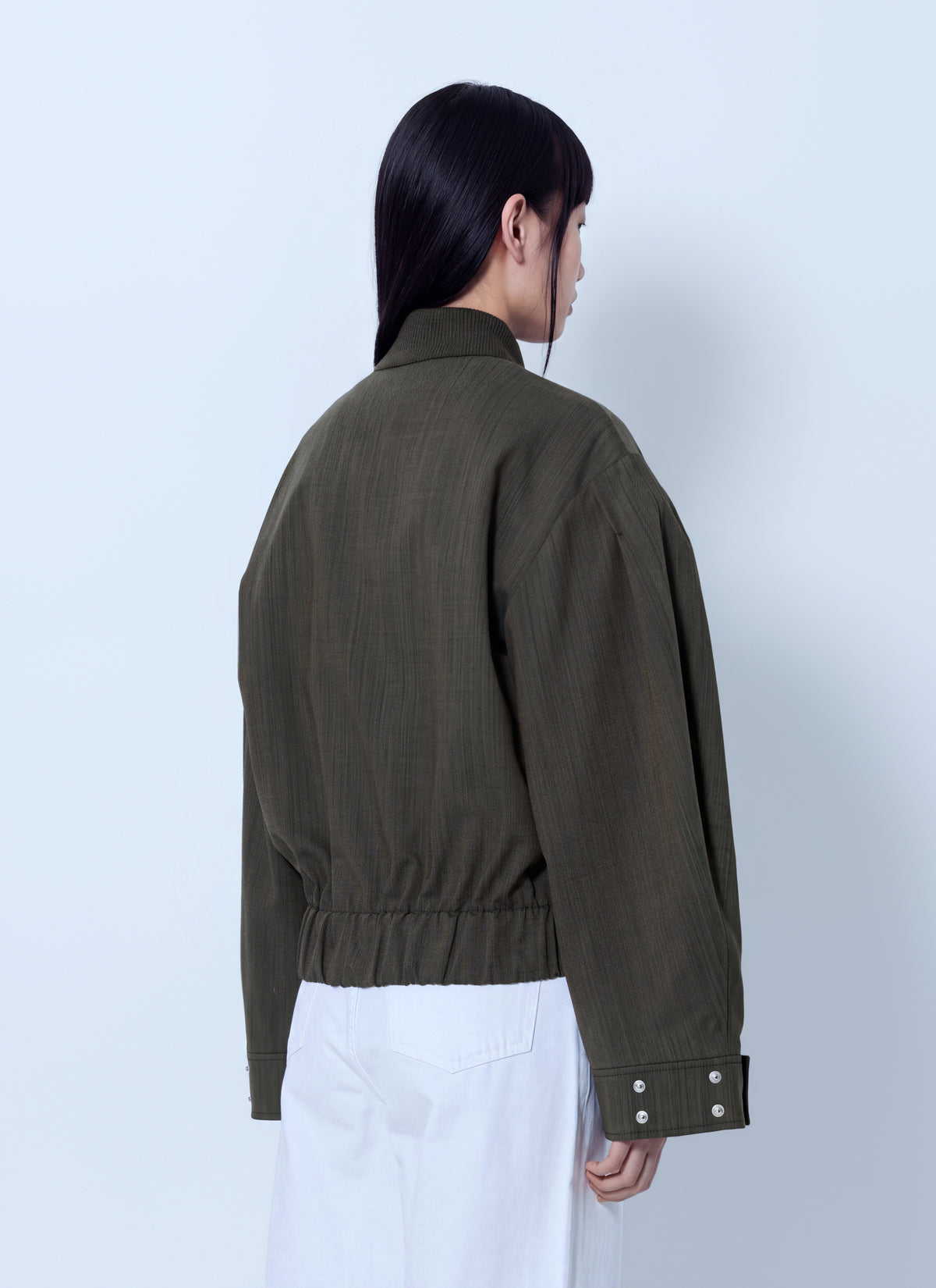 Ganni Women Light Wool Melange Boxy Jacket GANNI