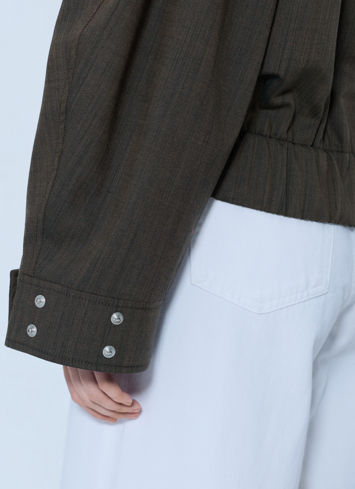 Ganni Women Light Wool Melange Boxy Jacket GANNI