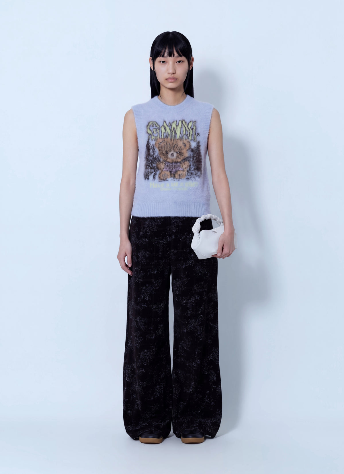 Ganni Women Printed Flock Denim Marri 2.0 Jeans GANNI