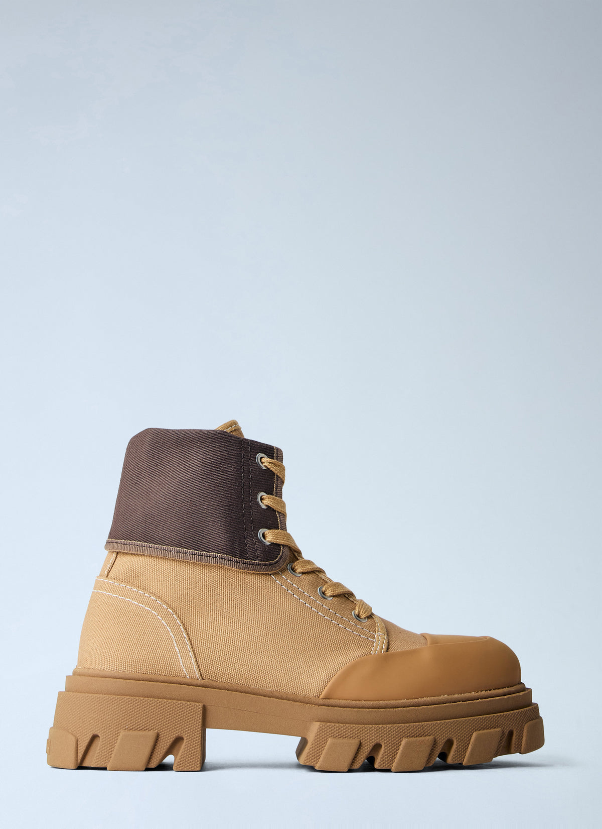 Ganni Women Cleated Canvas Trail Boots GANNI