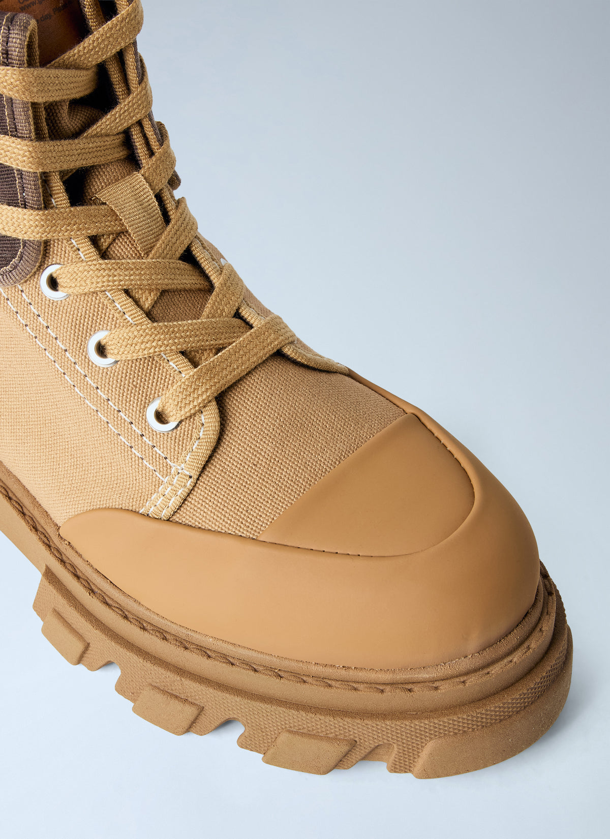 Ganni Women Cleated Canvas Trail Boots GANNI