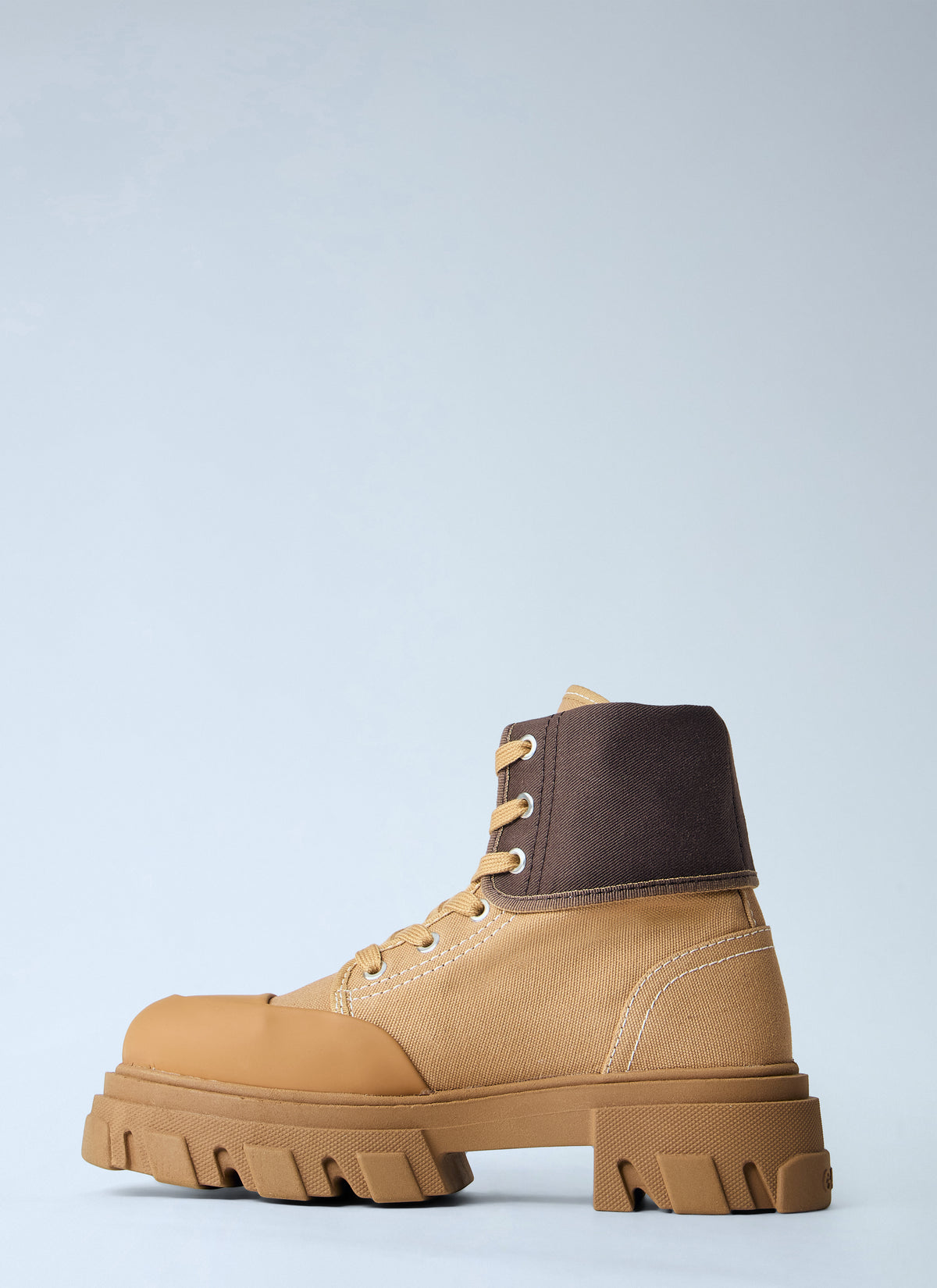 Ganni Women Cleated Canvas Trail Boots GANNI