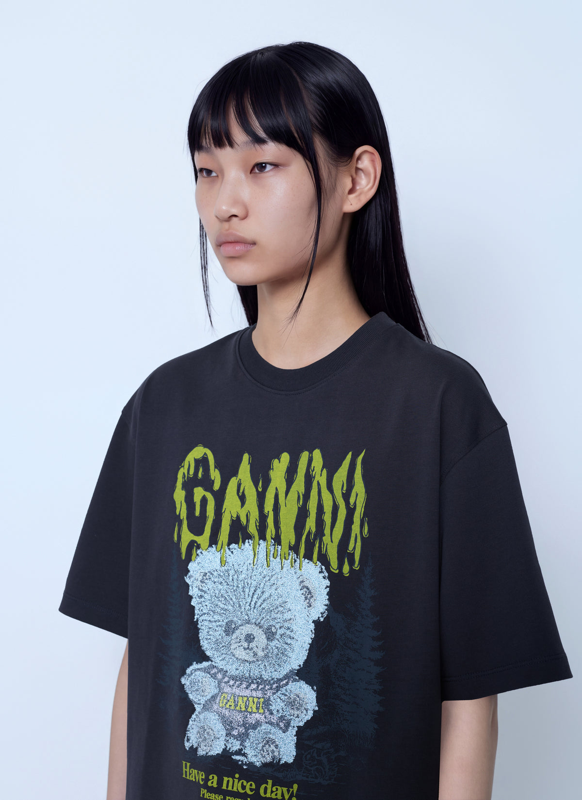 Ganni Women Heavy Cotton Forest Teddy Jersey GANNI