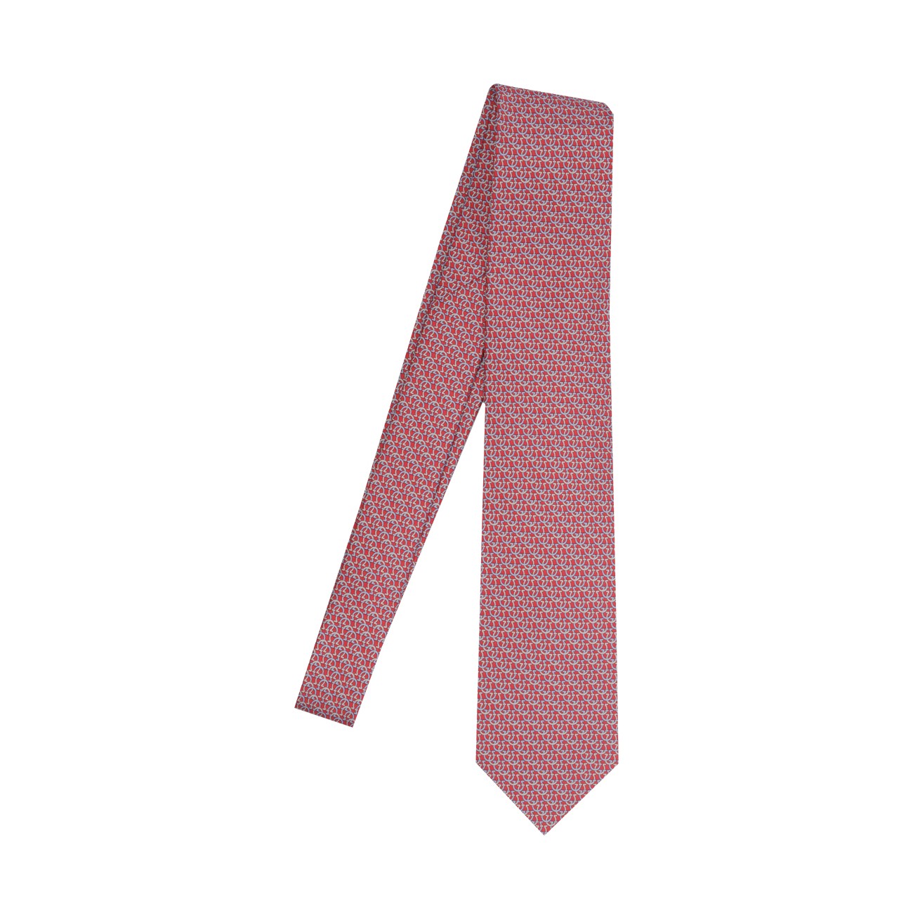 Ferragamo Men Gancini Cerchio Print Silk Tie FERRAGAMO