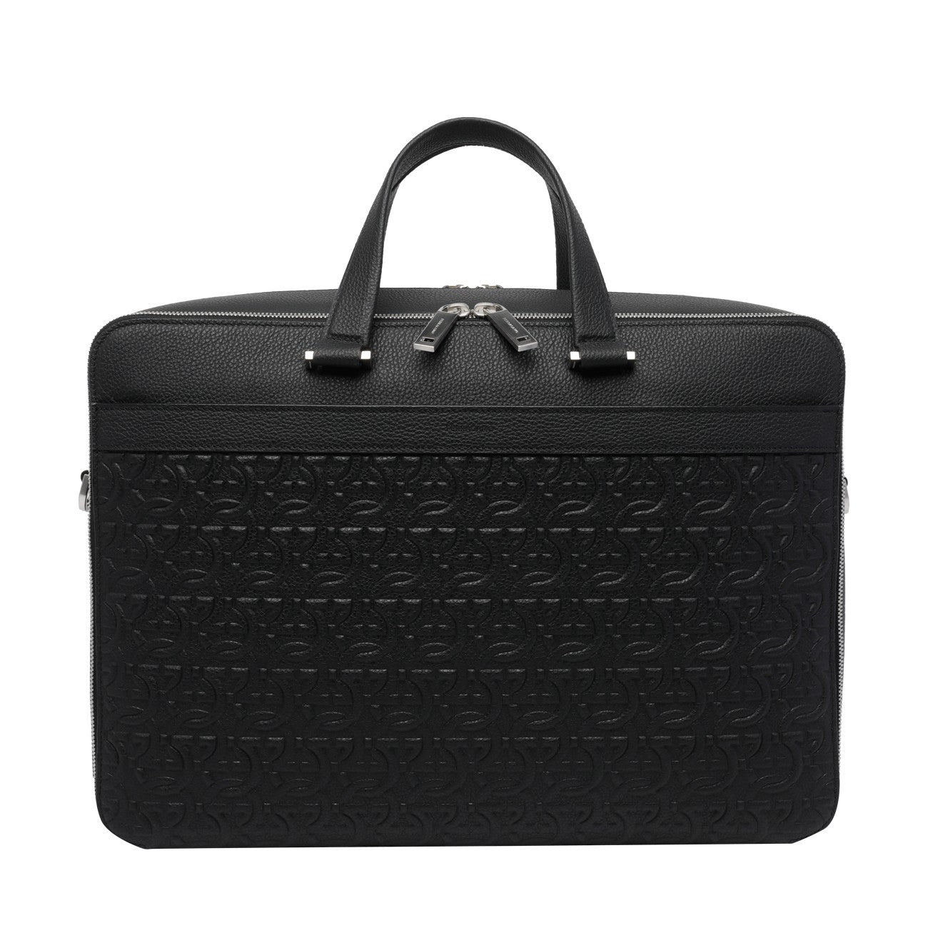Ferragamo Men Gancini Embossed Briefcase FERRAGAMO