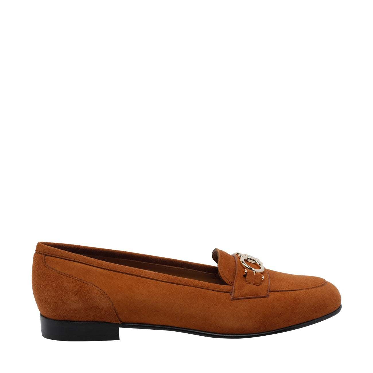 Ferragamo Women Gancini Ornamento Suede Loafers FERRAGAMO