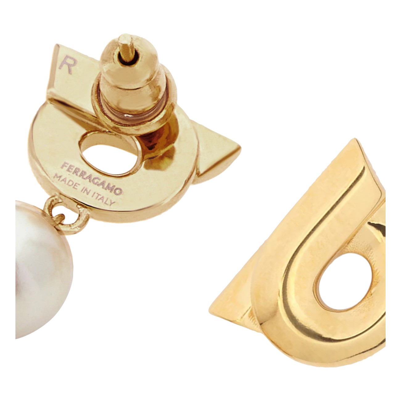 Ferragamo Women Gancini Pearl Earrings FERRAGAMO