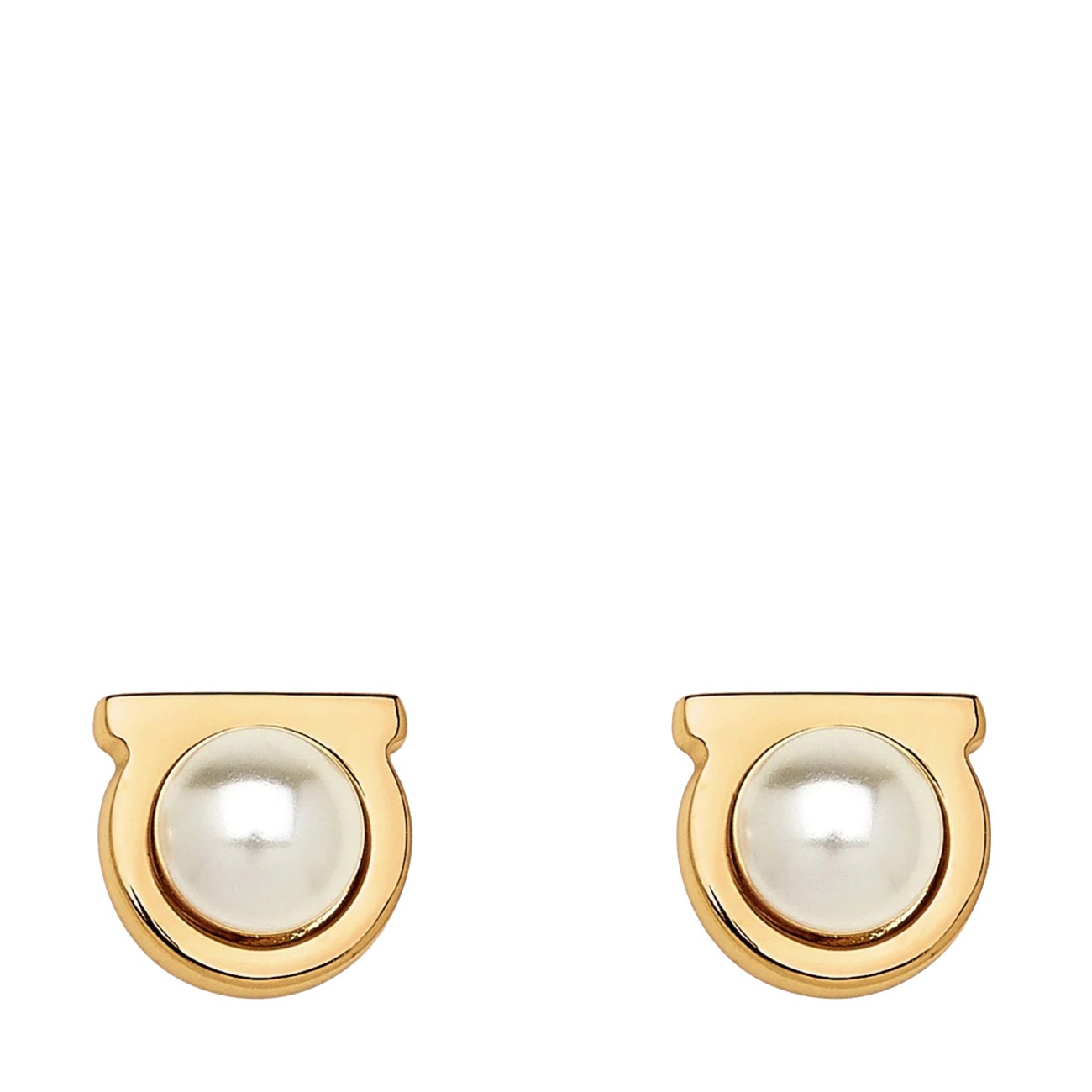 Ferragamo Women Gancini Pearl Earrings FERRAGAMO