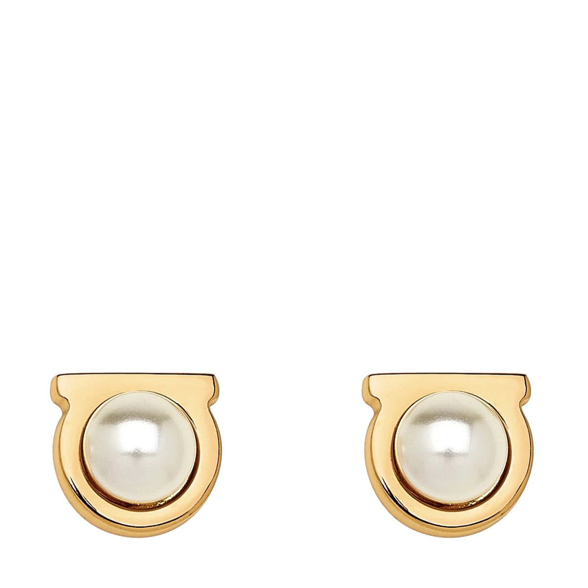 Ferragamo Women Gancini Pearl Earrings FERRAGAMO