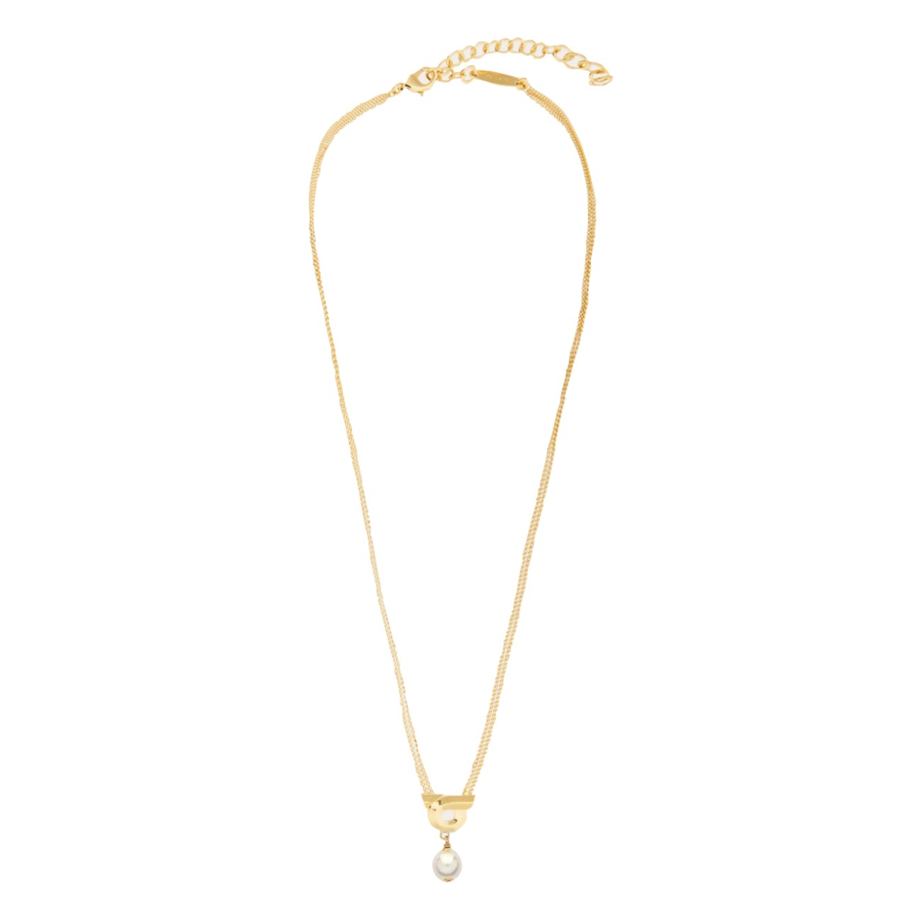 Ferragamo Women Gancini Pearl Pendant Necklace FERRAGAMO