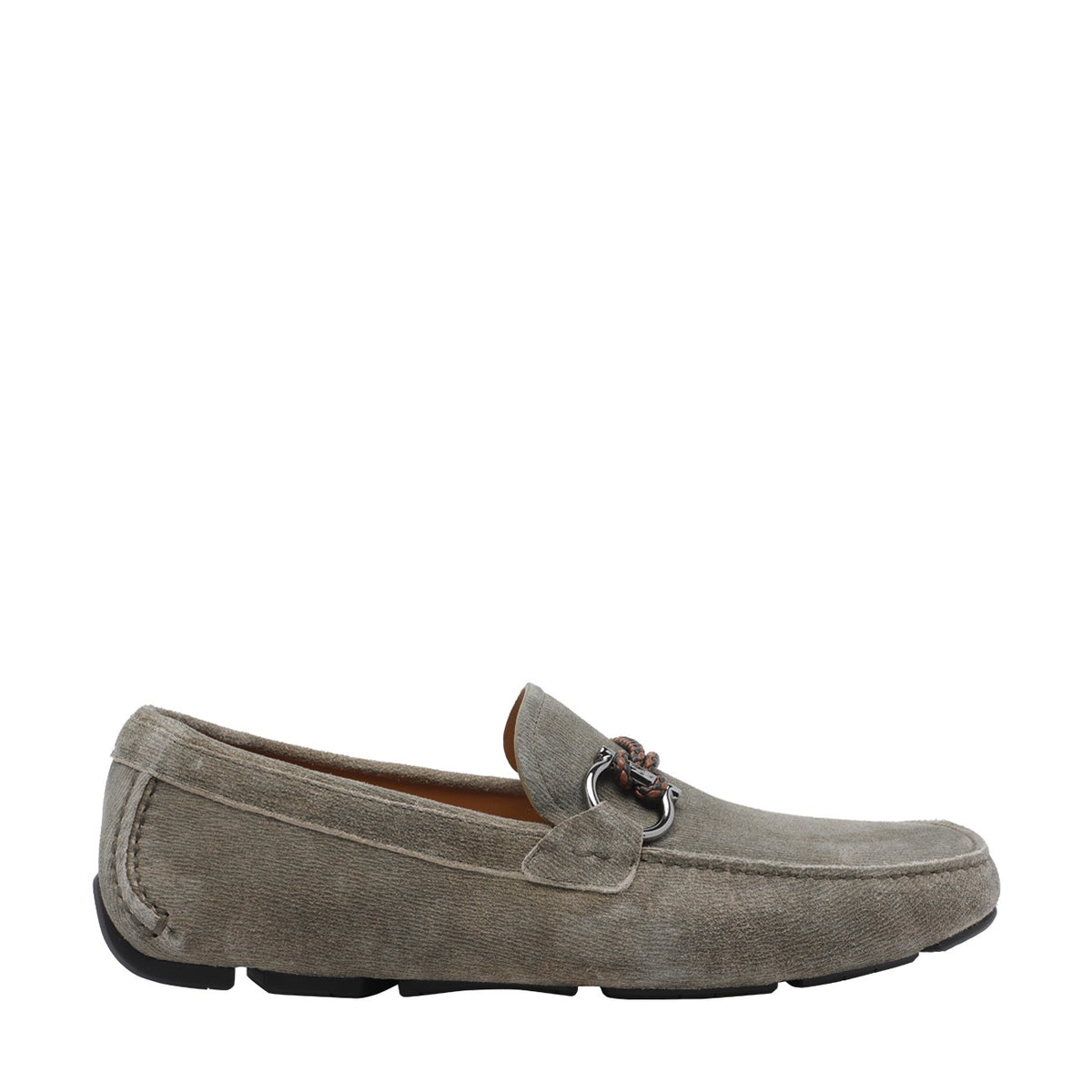 Ferragamo Men Gancini Suede Loafers FERRAGAMO