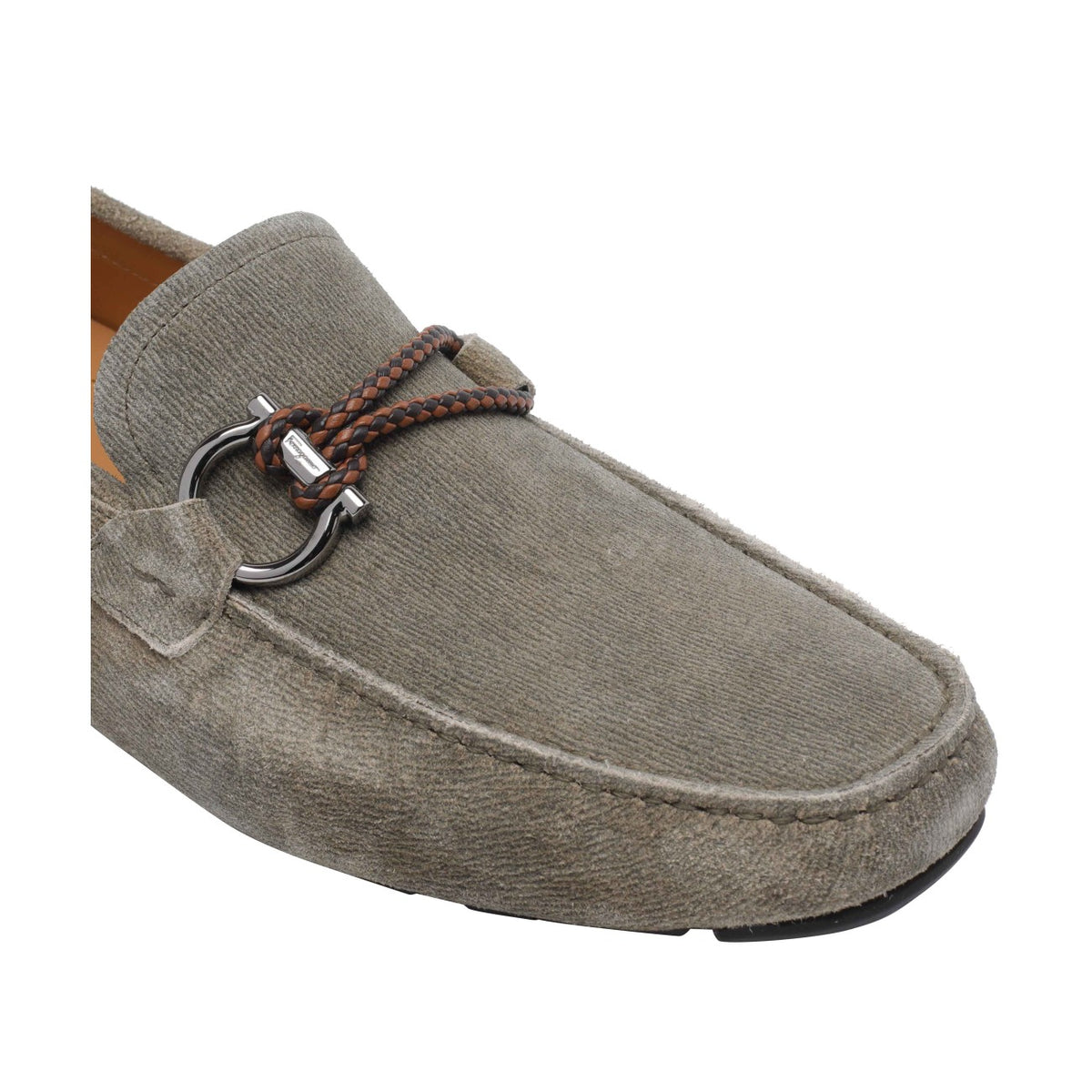 Ferragamo Men Gancini Suede Loafers FERRAGAMO