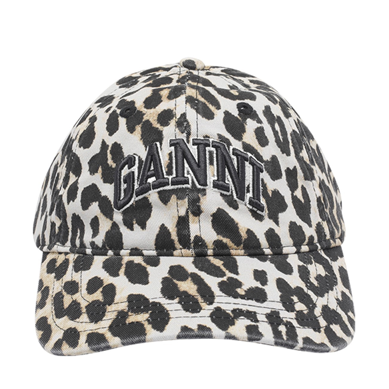 Ganni Women Ganni Leopard Canvas Cap GANNI