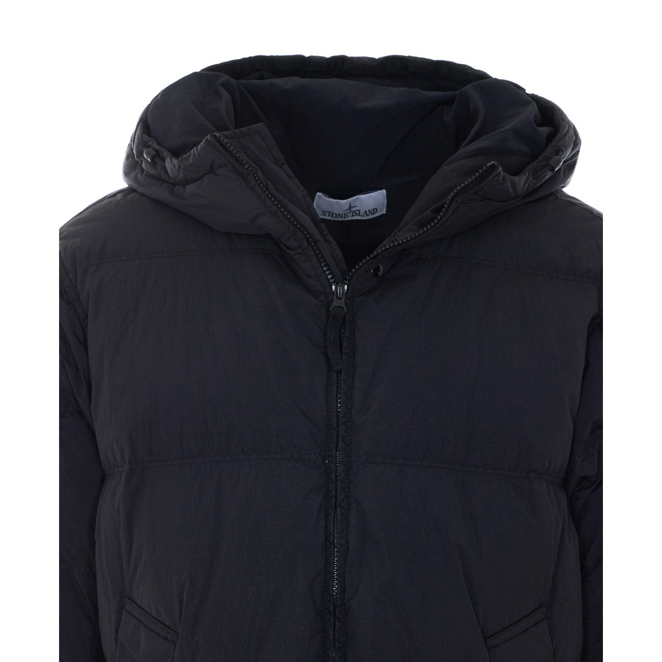 Stone Island Men Garment Dyed Crinkle Reps Logo Down Jacket STONE ISLAND