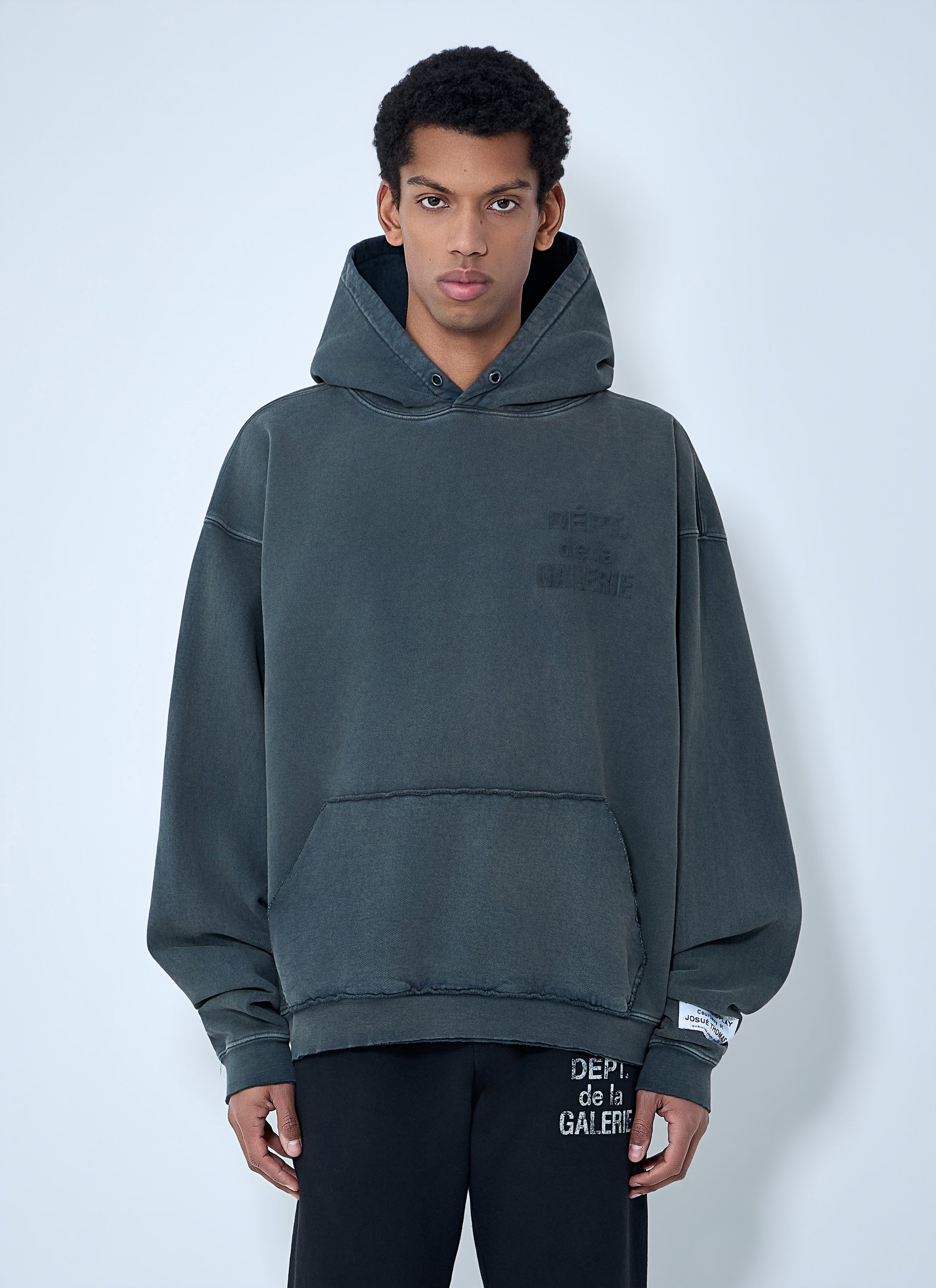 Gallery Dept. Men Oversized Cotton-Blend Hooded Sweatshirt GALLERY DEPT.