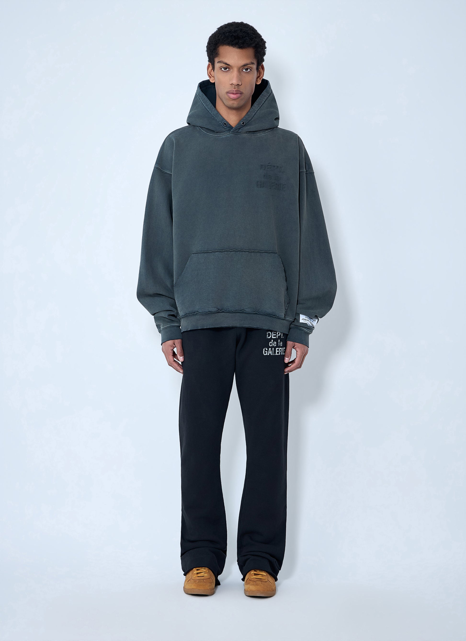 Gallery Dept. Men Oversized Cotton-Blend Hooded Sweatshirt GALLERY DEPT.
