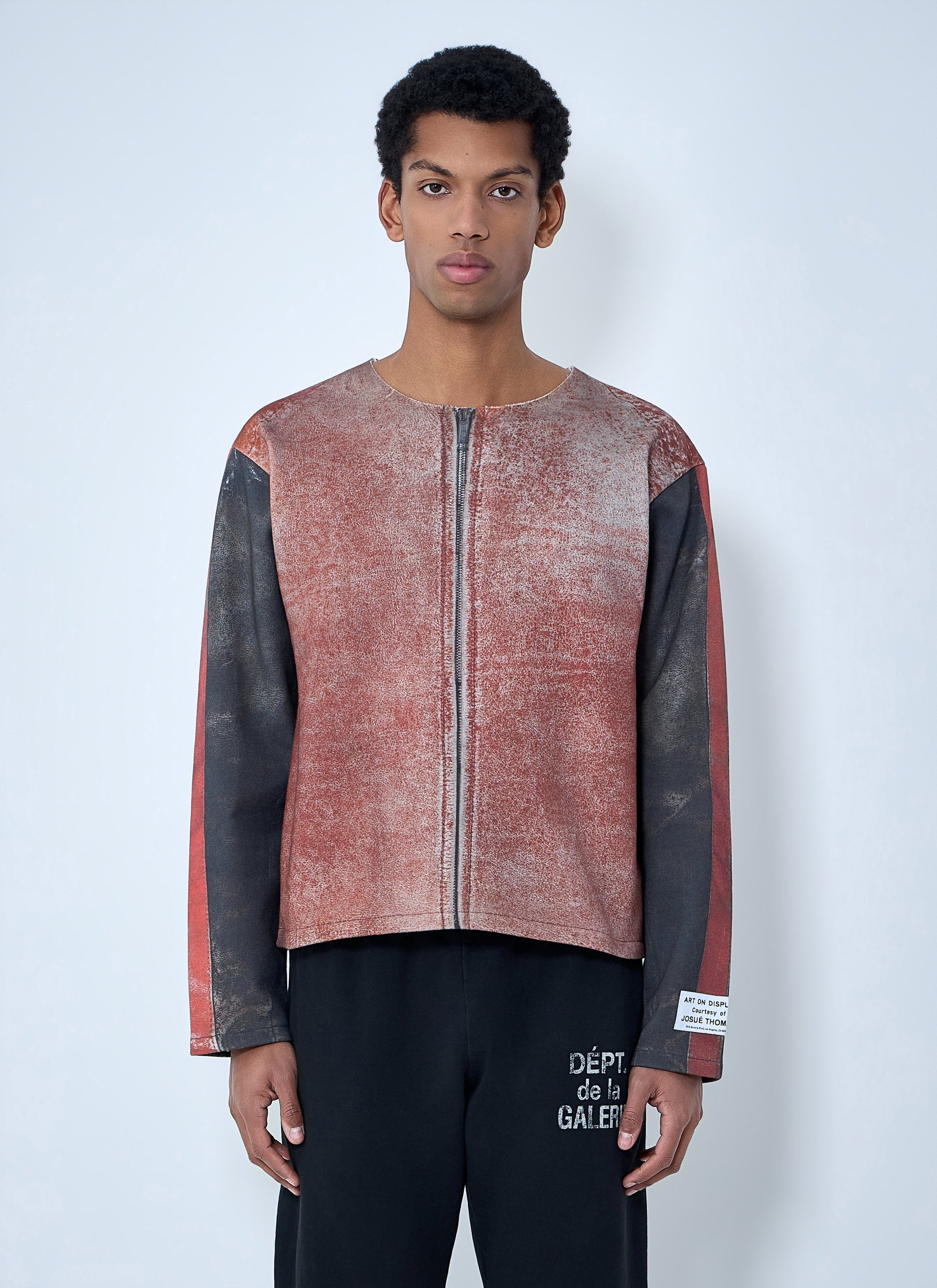 Gallery Dept. Men Raw-Edge Zip-Print Top GALLERY DEPT.