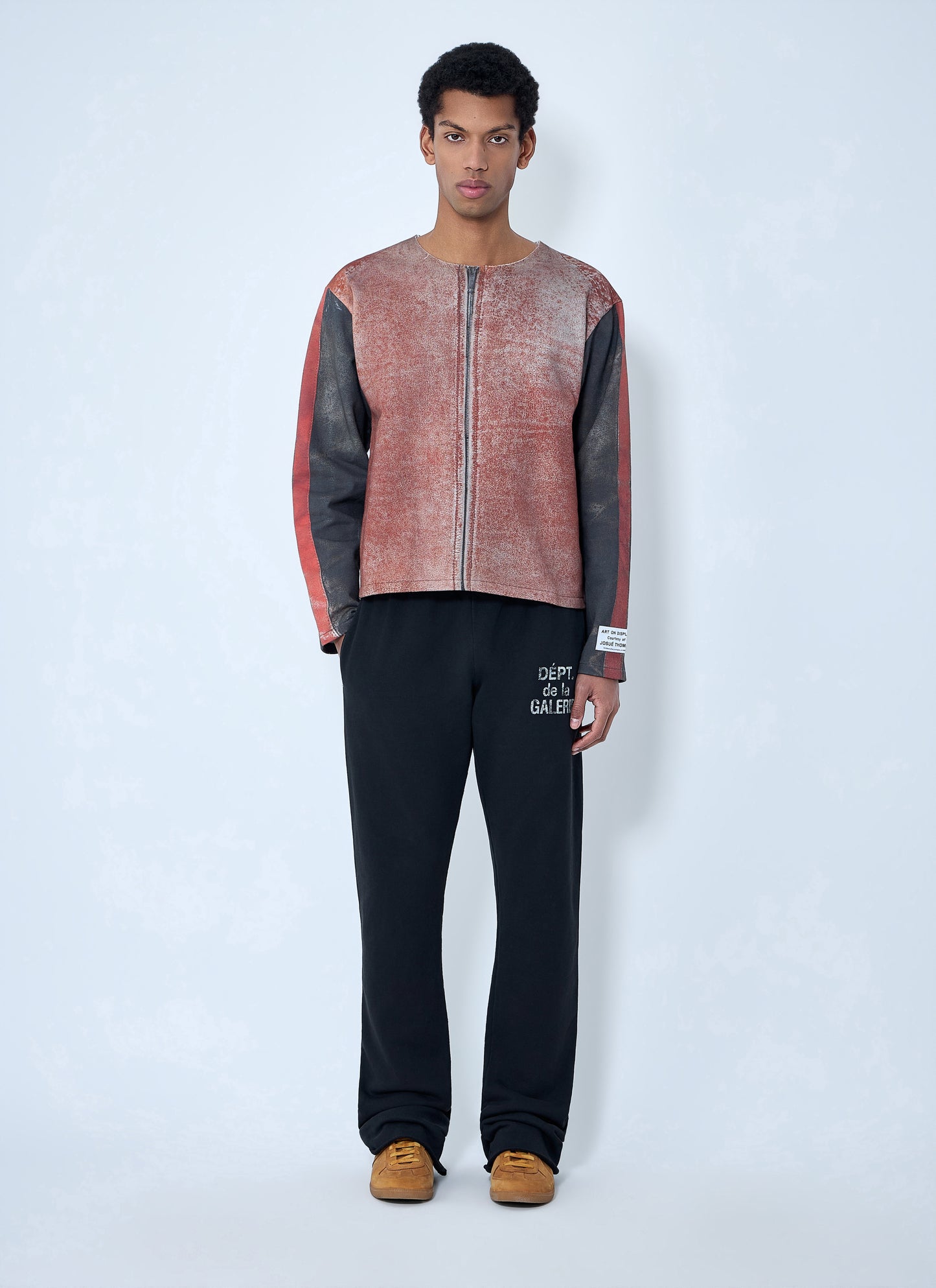 Gallery Dept. Men Raw-Edge Zip-Print Top GALLERY DEPT.