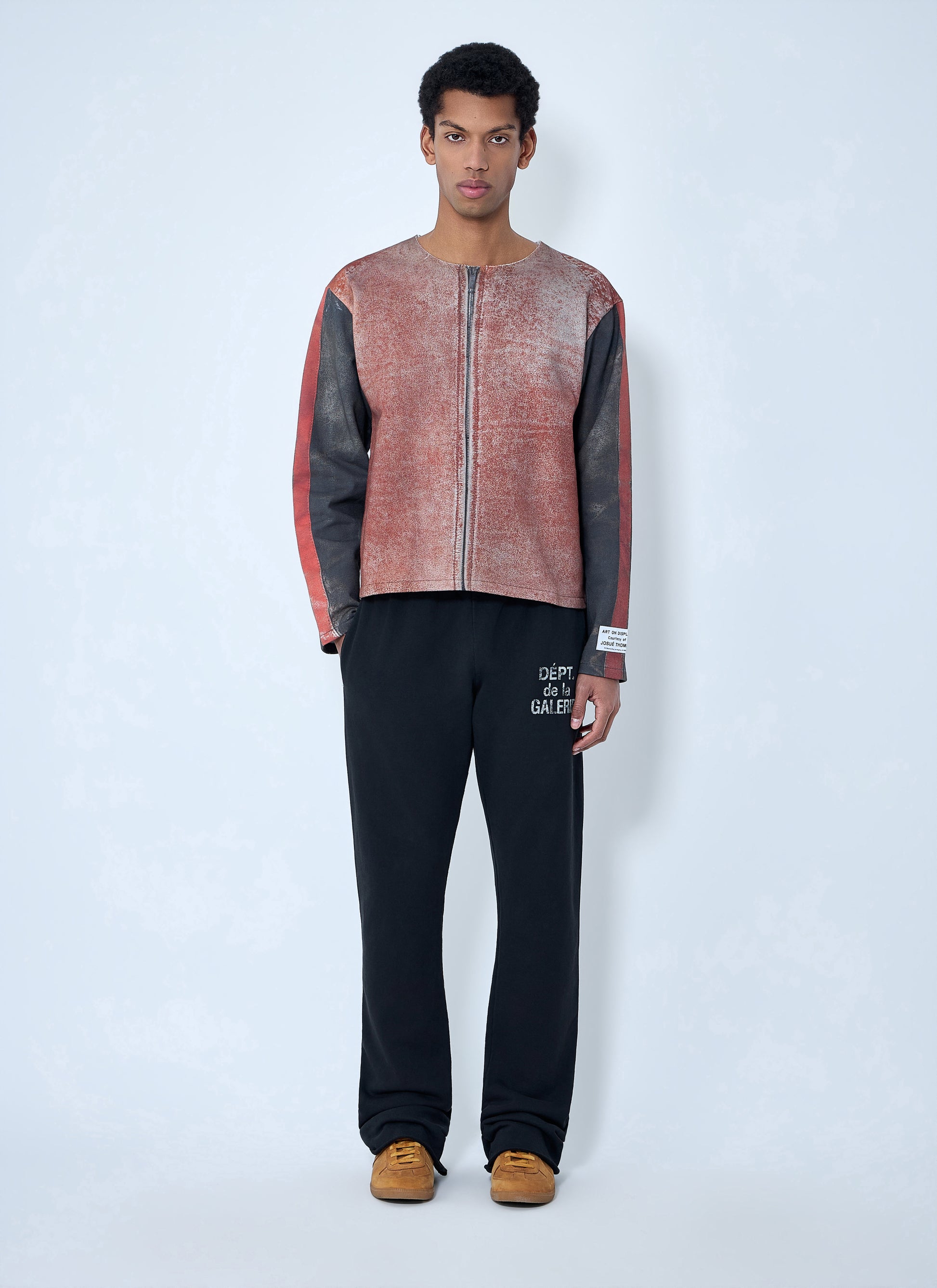 Gallery Dept. Men Raw-Edge Zip-Print Top GALLERY DEPT.
