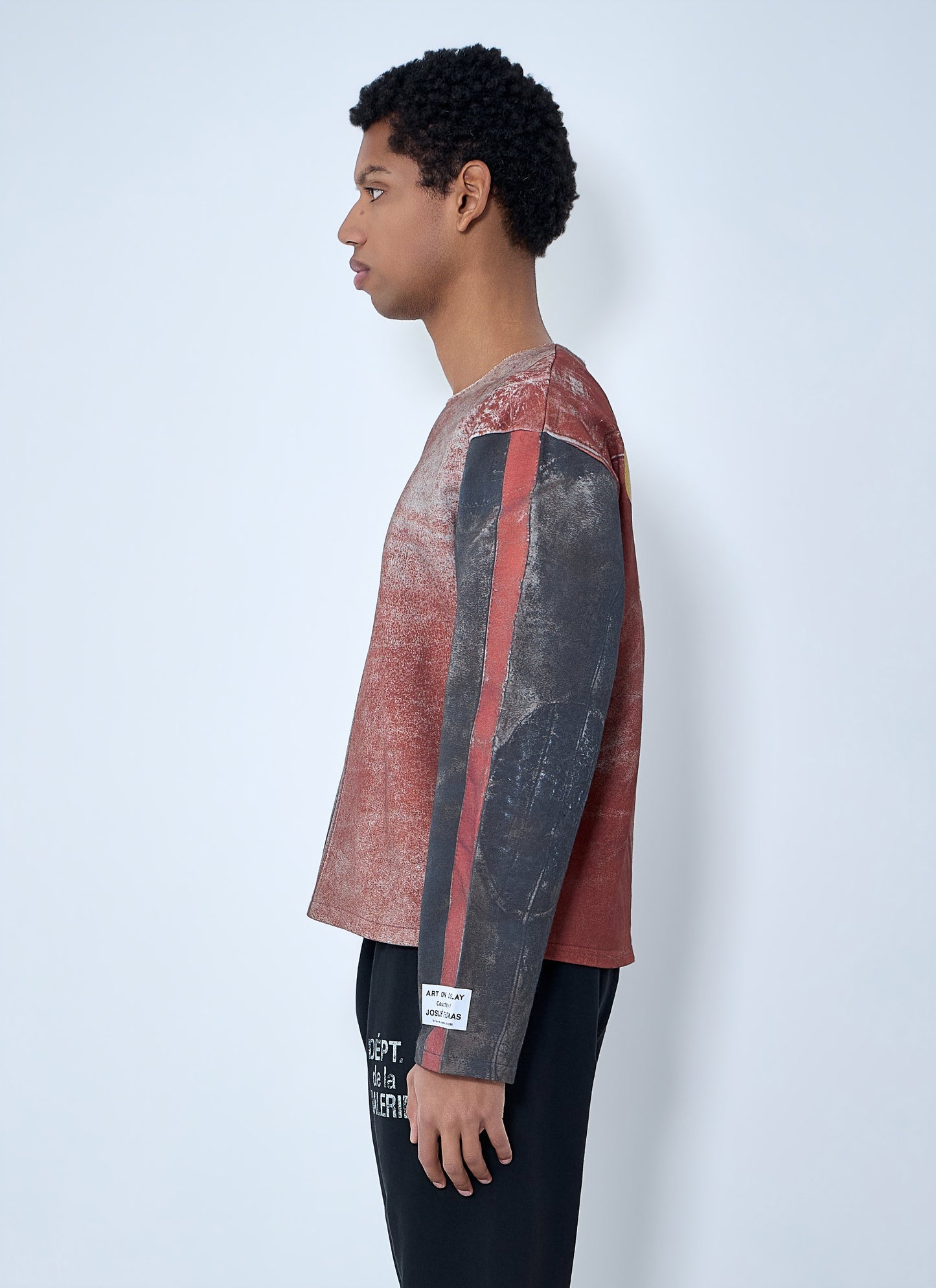Gallery Dept. Men Raw-Edge Zip-Print Top GALLERY DEPT.