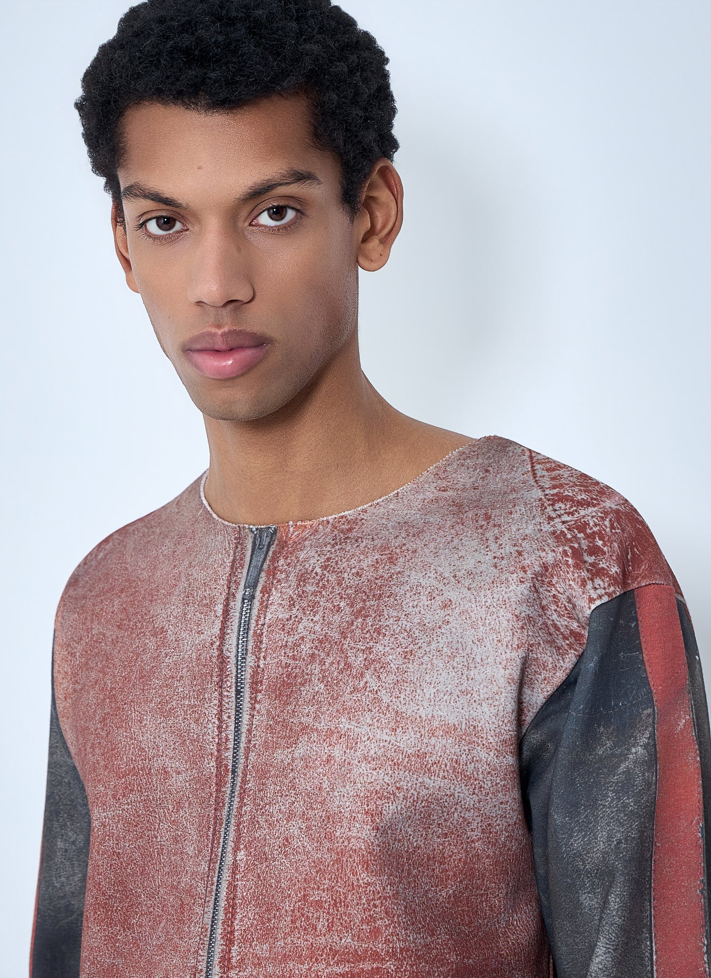 Gallery Dept. Men Raw-Edge Zip-Print Top GALLERY DEPT.