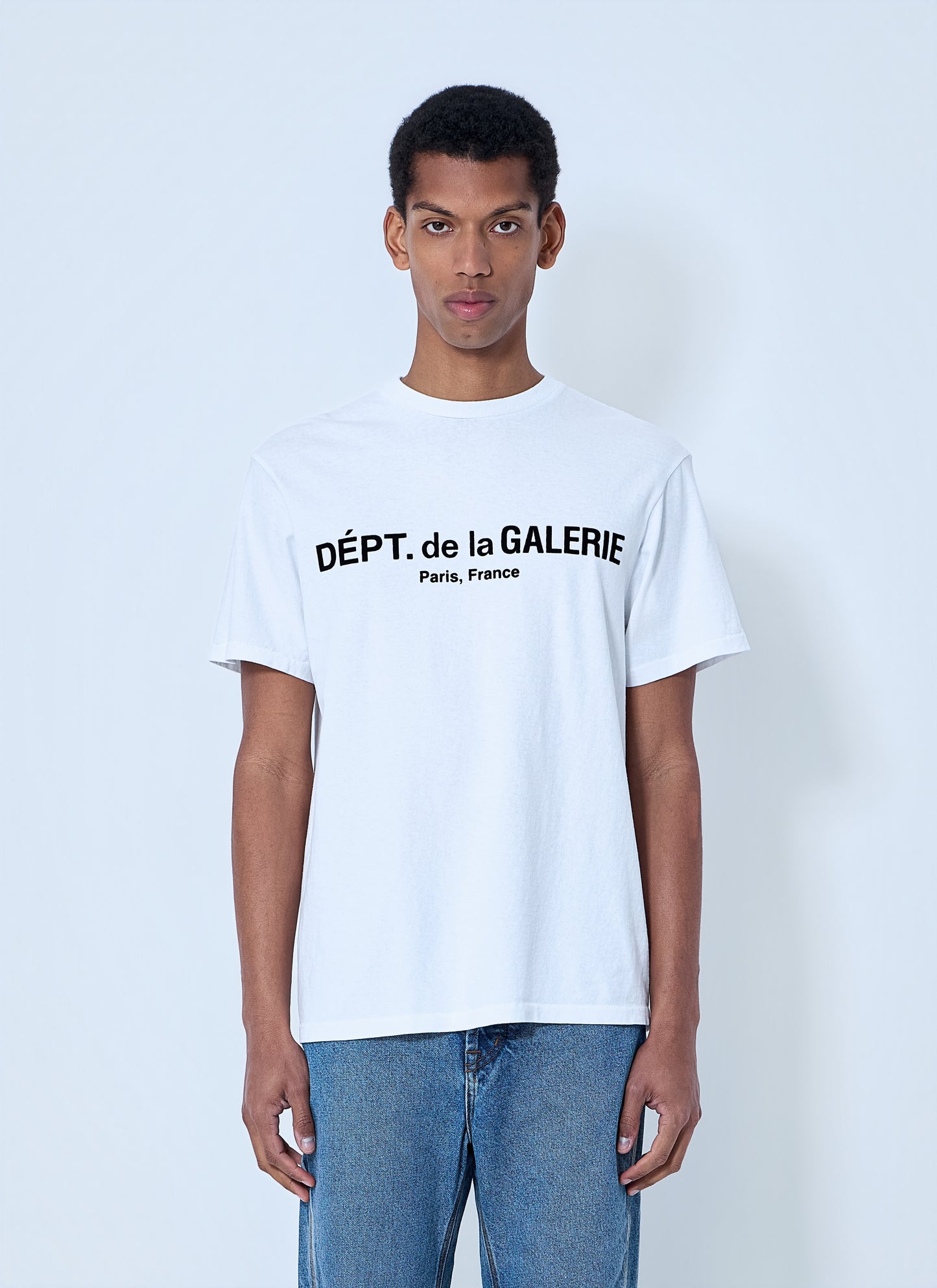 Gallery Dept. Men Cotton Jersey Logo T-Shirt GALLERY DEPT.
