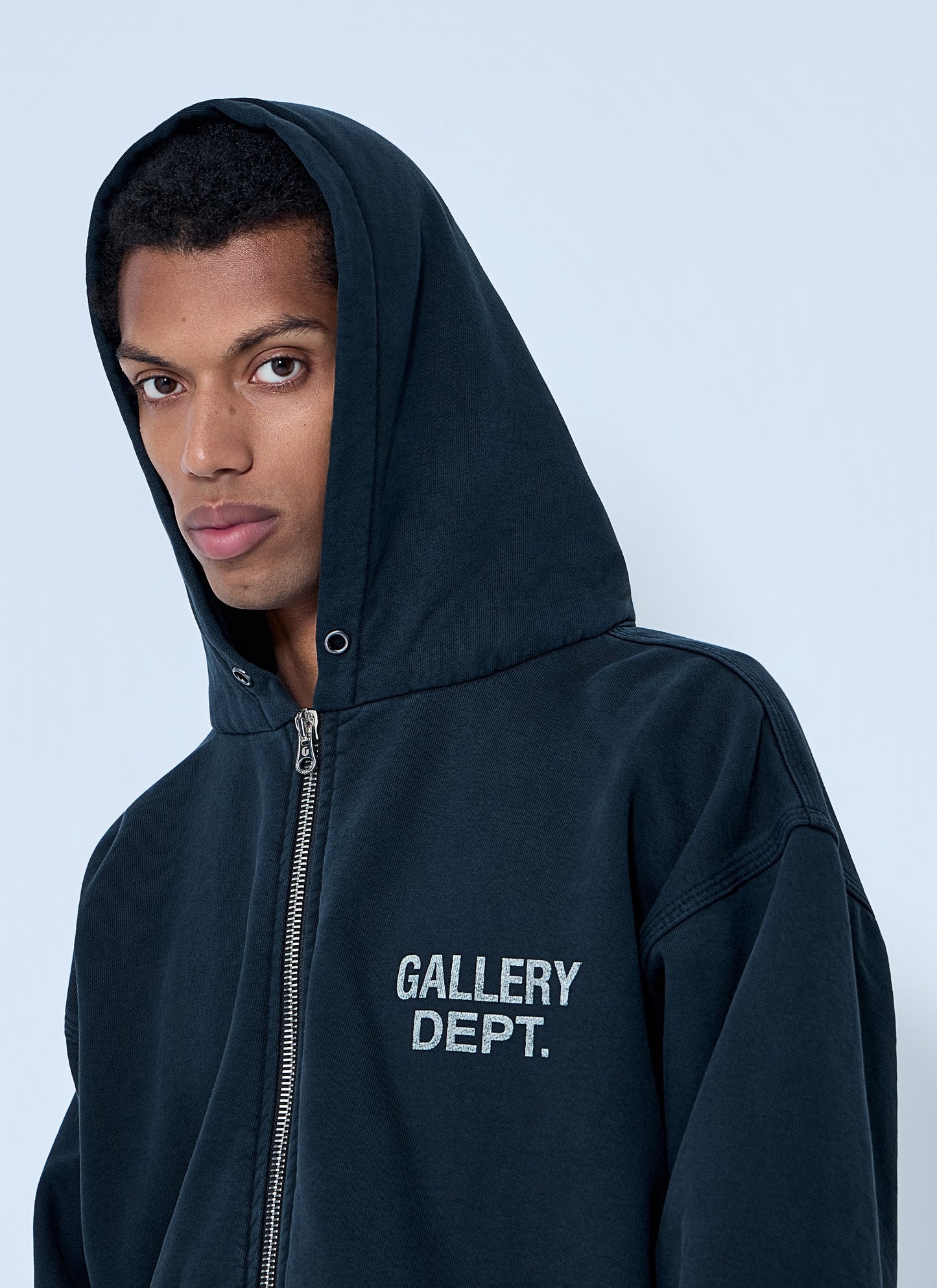 Gallery Dept. Men Zip-Up Logo Hoodie Gallery Dept.