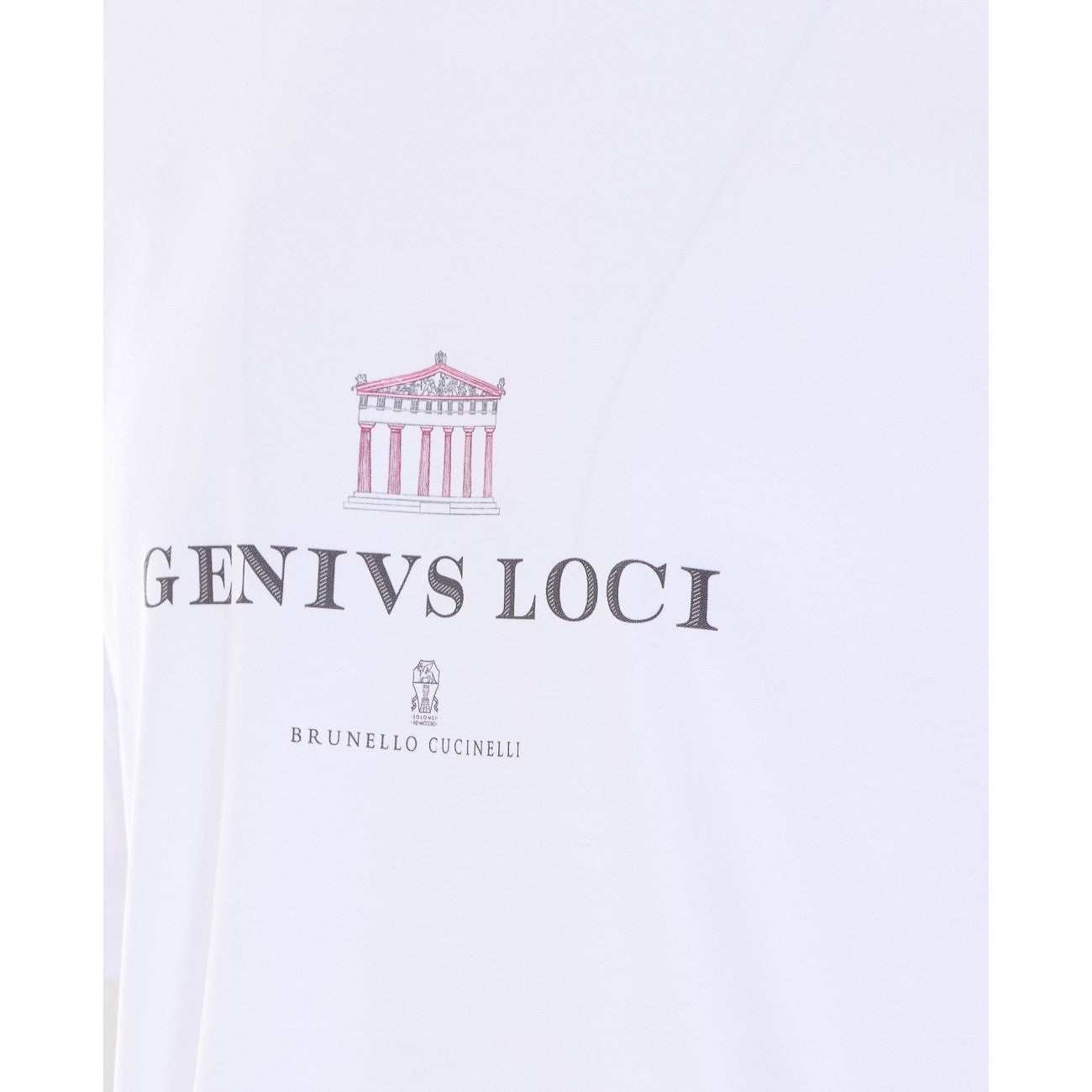 Brunello Cucinelli Men Genius Loci Printed Logo T-Shirt BRUNELLO CUCINELLI