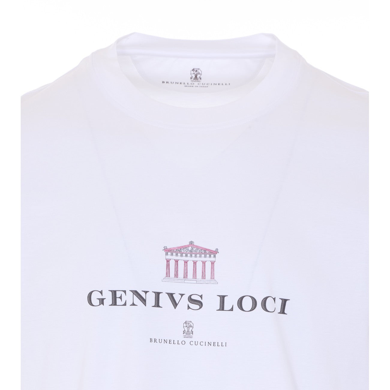 Brunello Cucinelli Men Genius Loci Printed Logo T-Shirt BRUNELLO CUCINELLI